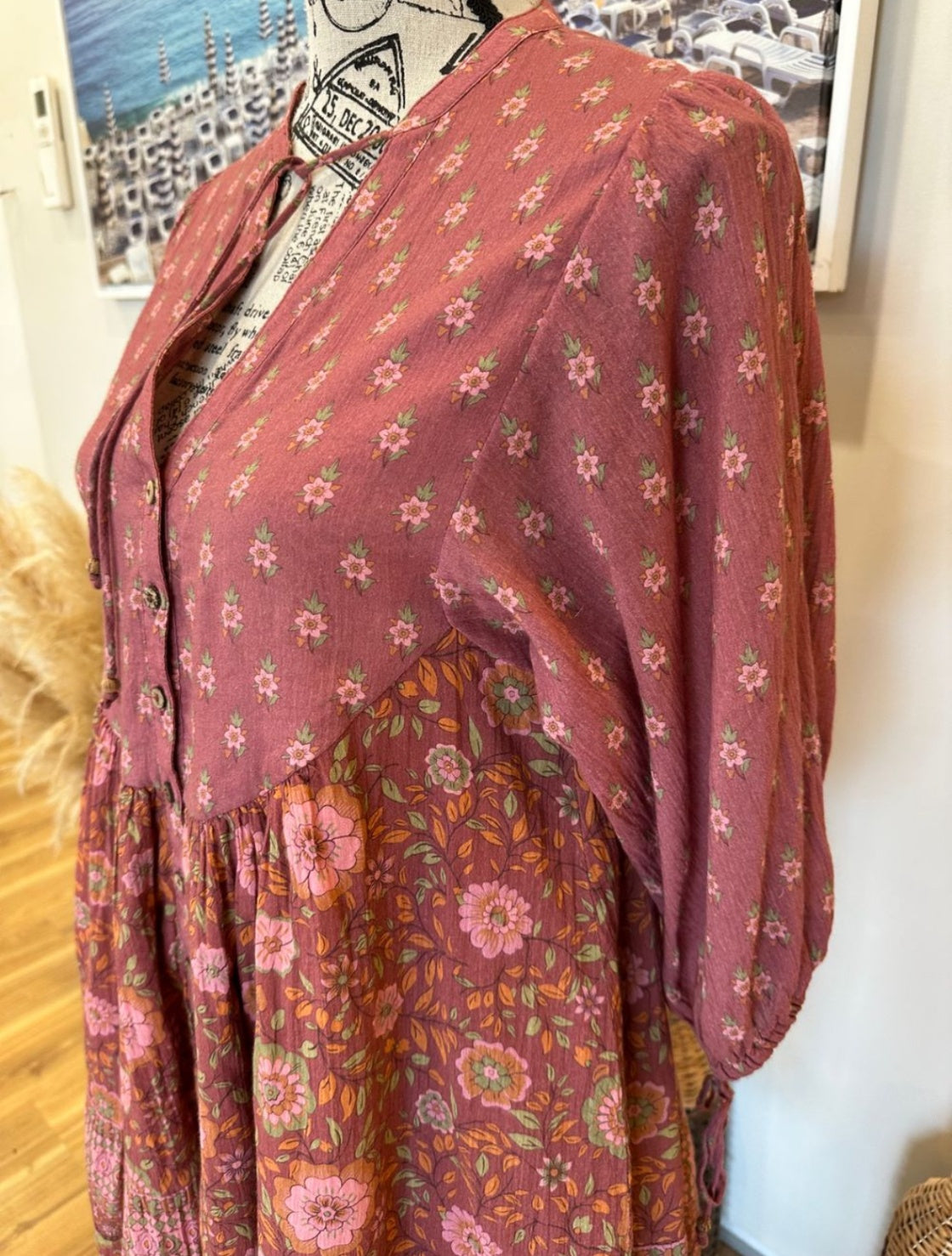 [SALE] Spell - Utopia - Mini Dress - Extra Small - Pink with yellow accents