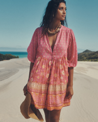 [SALE] Spell - Utopia - Mini Dress - Extra Small - Pink with yellow accents