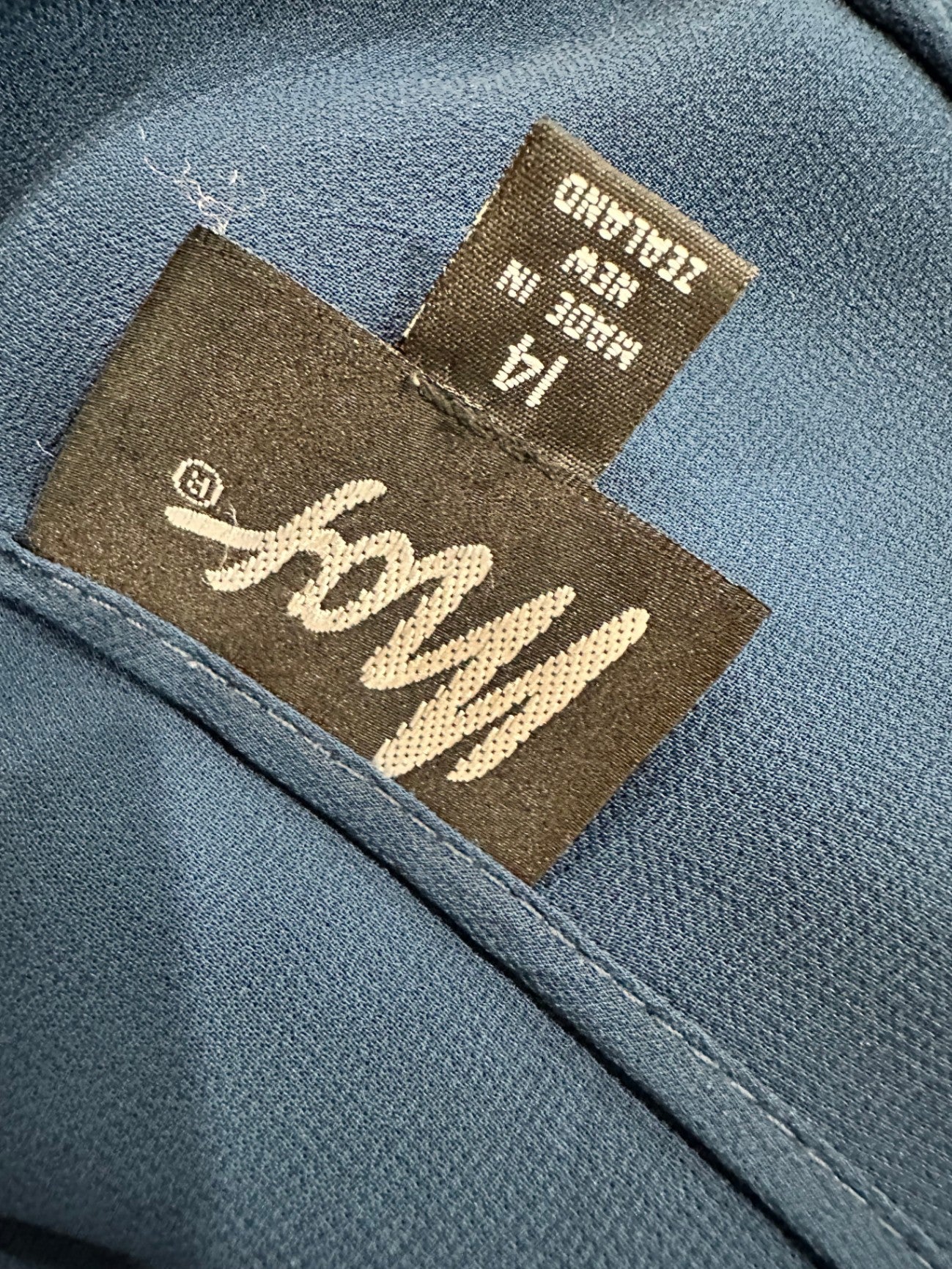 [SALE] Max - Blouse - Size 14 - Navy blue - 100% Cupro