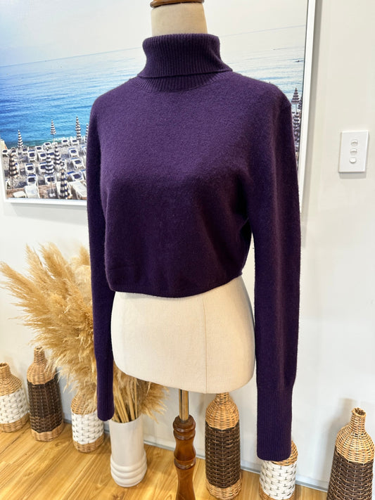 Country Road - Jumper - Size Medium - Purple - 50% Cashmere + 50% Wool