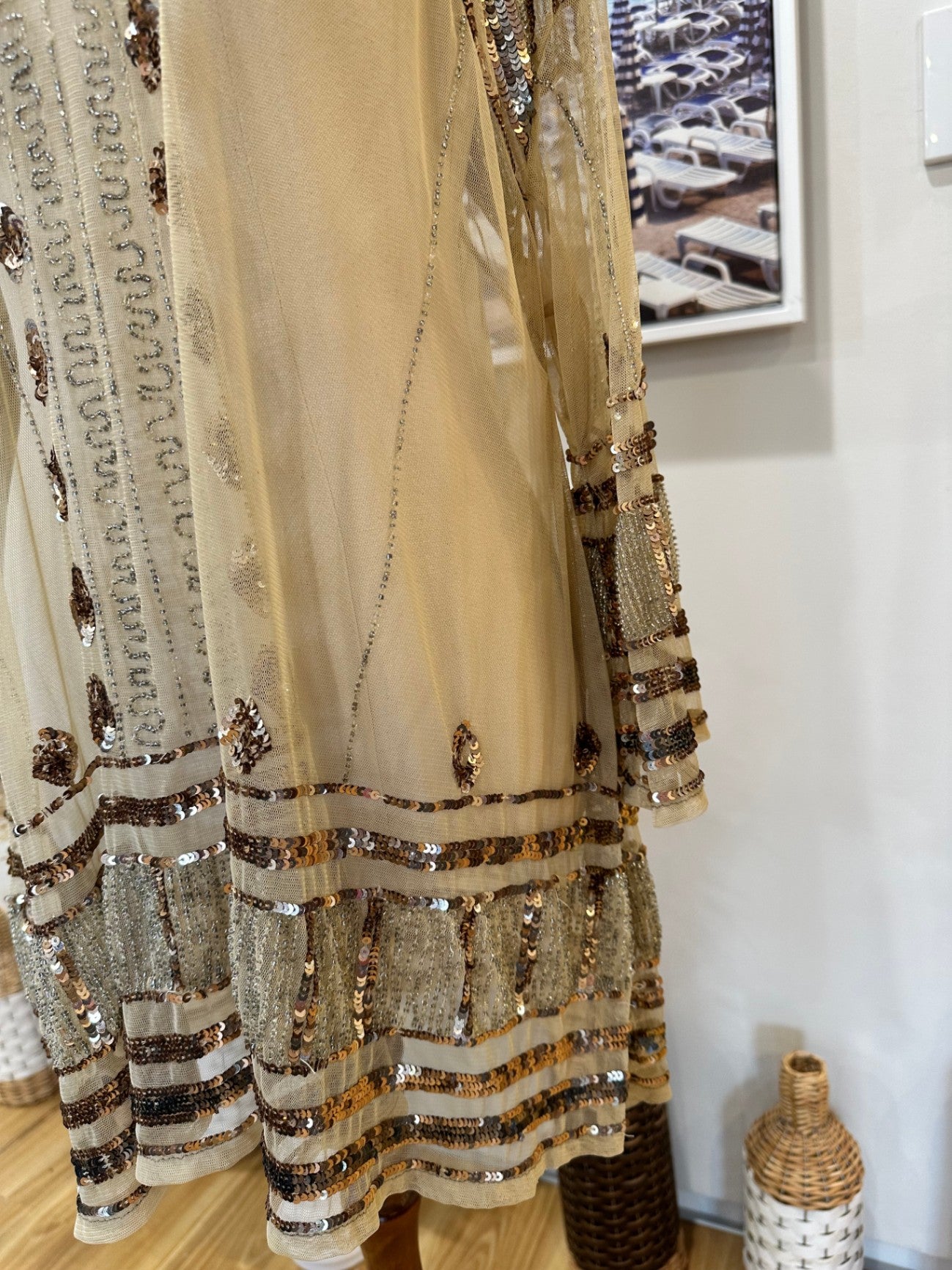 [SALE] Ruby Yaya - Sequin Top - Large - Cream & Gold