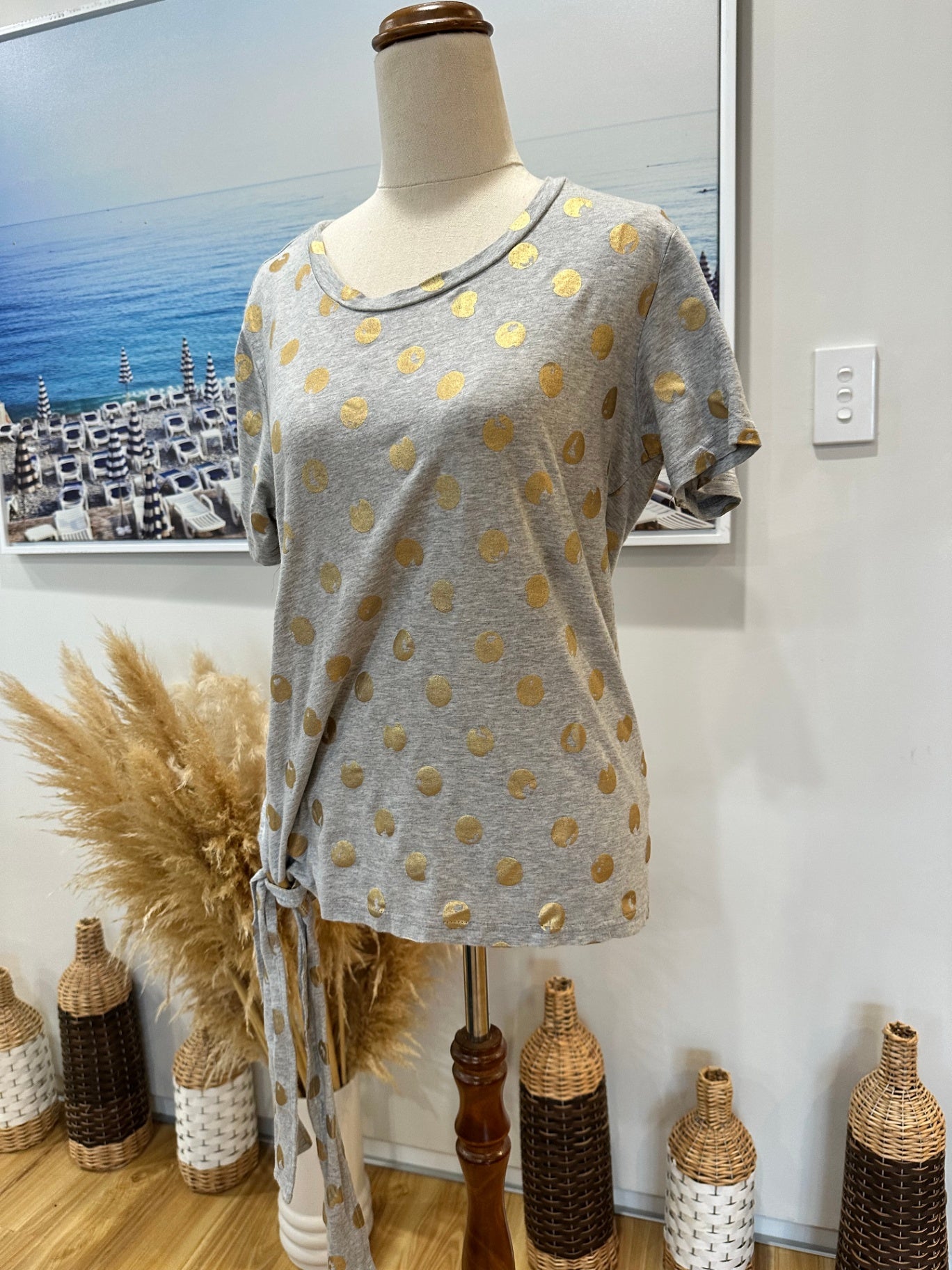 Ketz-Ke - T-Shirt - Size 8 - Grey with Gold