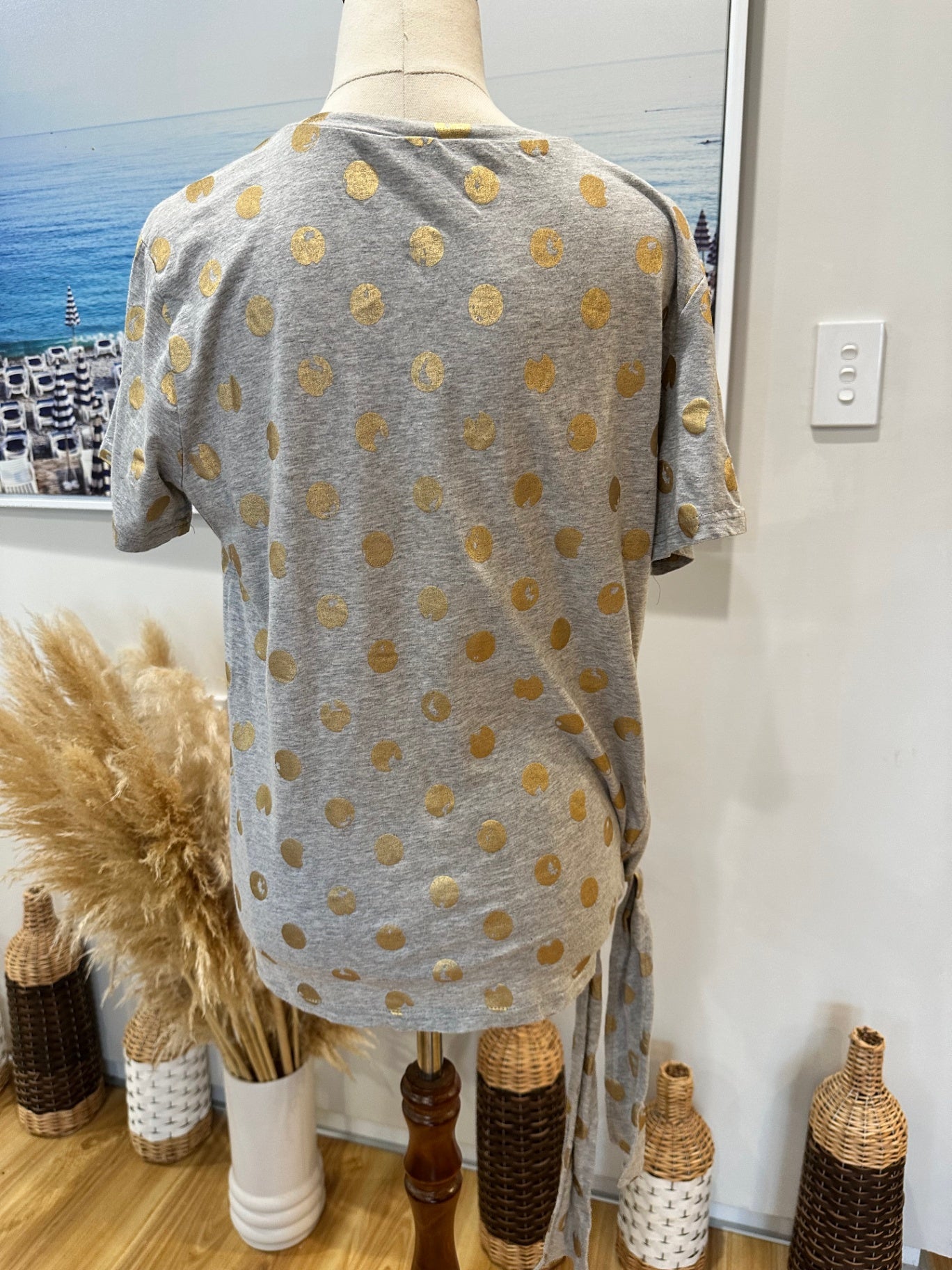 Ketz-Ke - T-Shirt - Size 8 - Grey with Gold