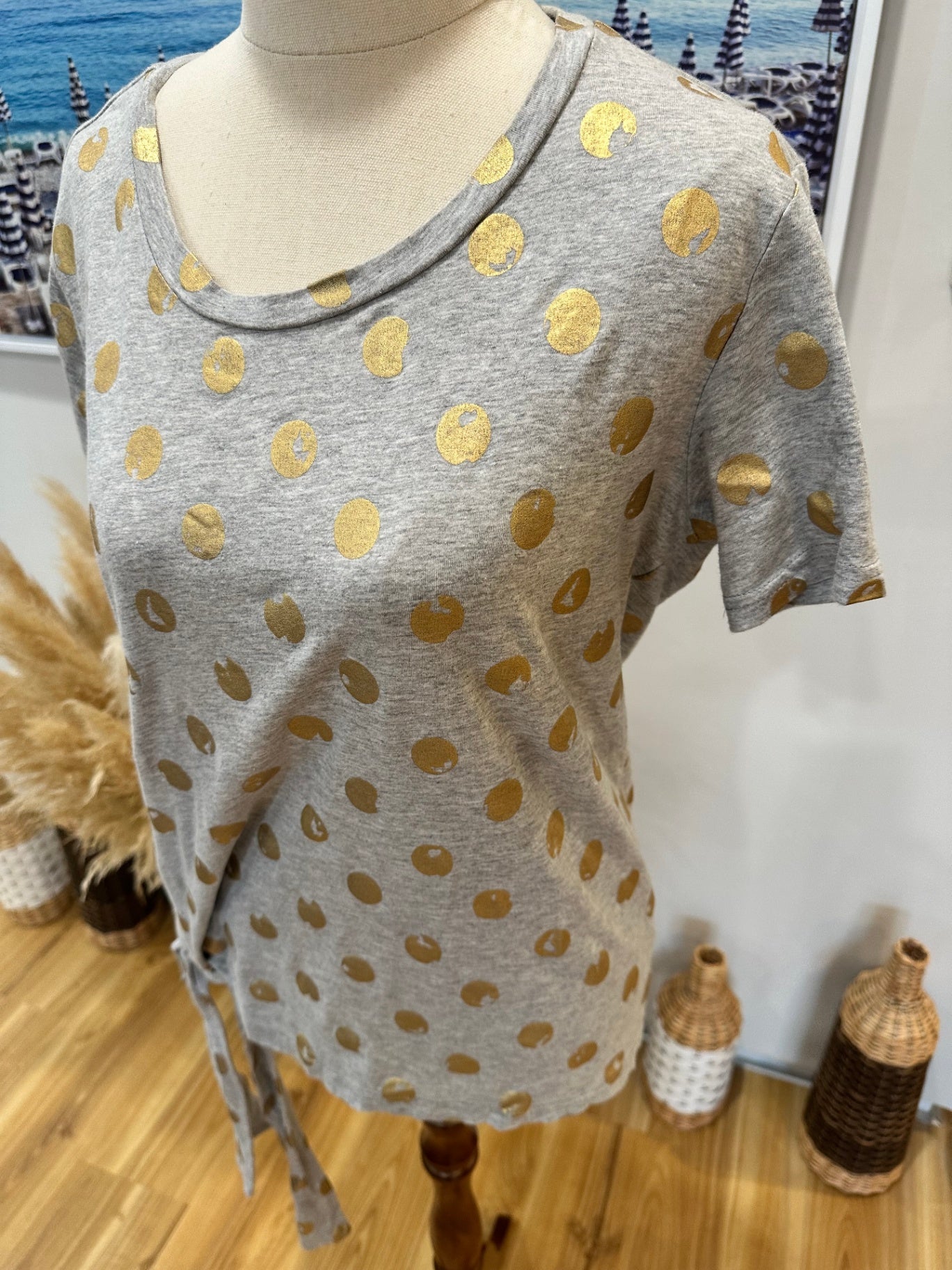 Ketz-Ke - T-Shirt - Size 8 - Grey with Gold