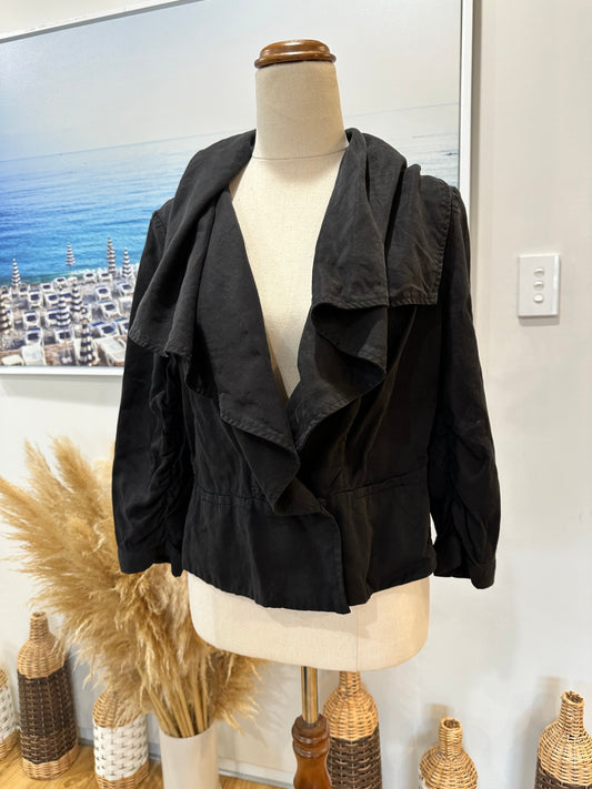 David Lawrence - Crop Jacket - Size 12 - Black
