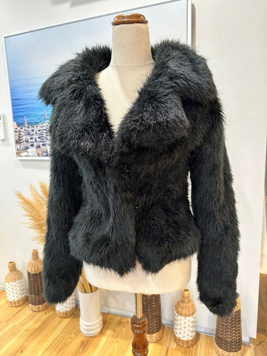 Principals - Faux Fur Jacket - Extra Small - Black