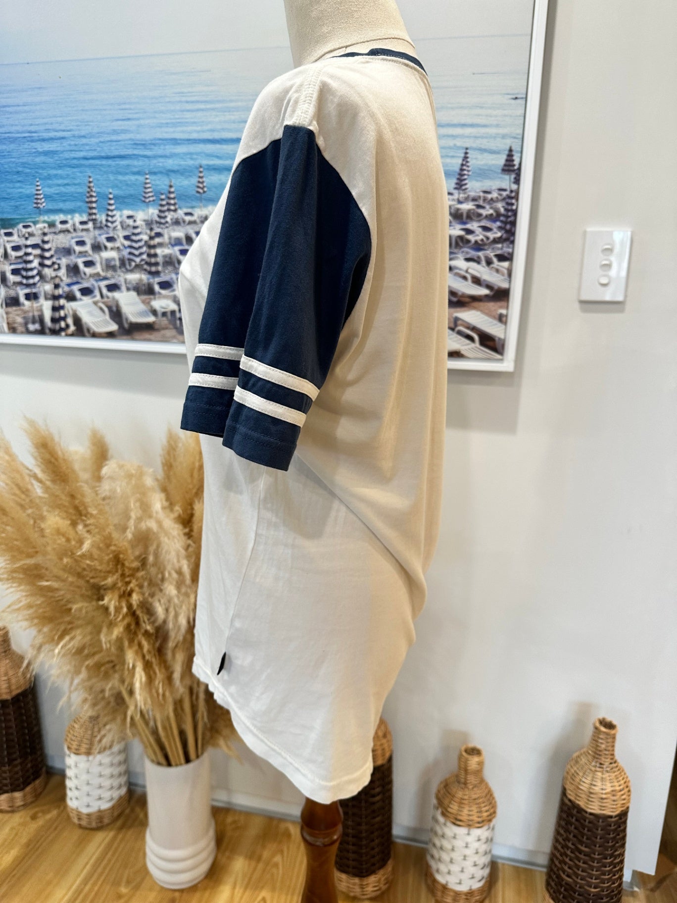 [SALE] Element - T-Shirt - Small - Cream and Navy Blue