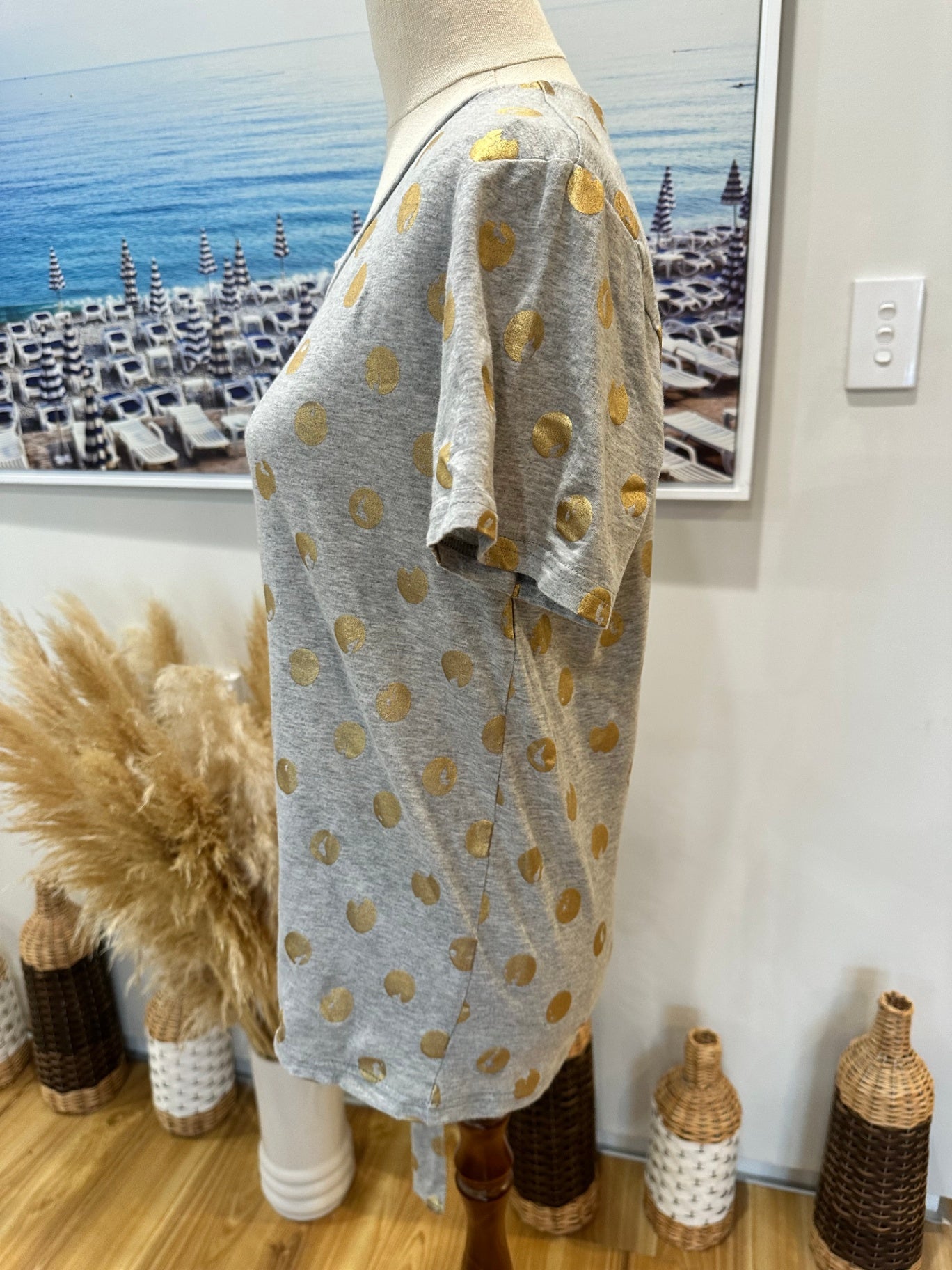 Ketz-Ke - T-Shirt - Size 8 - Grey with Gold