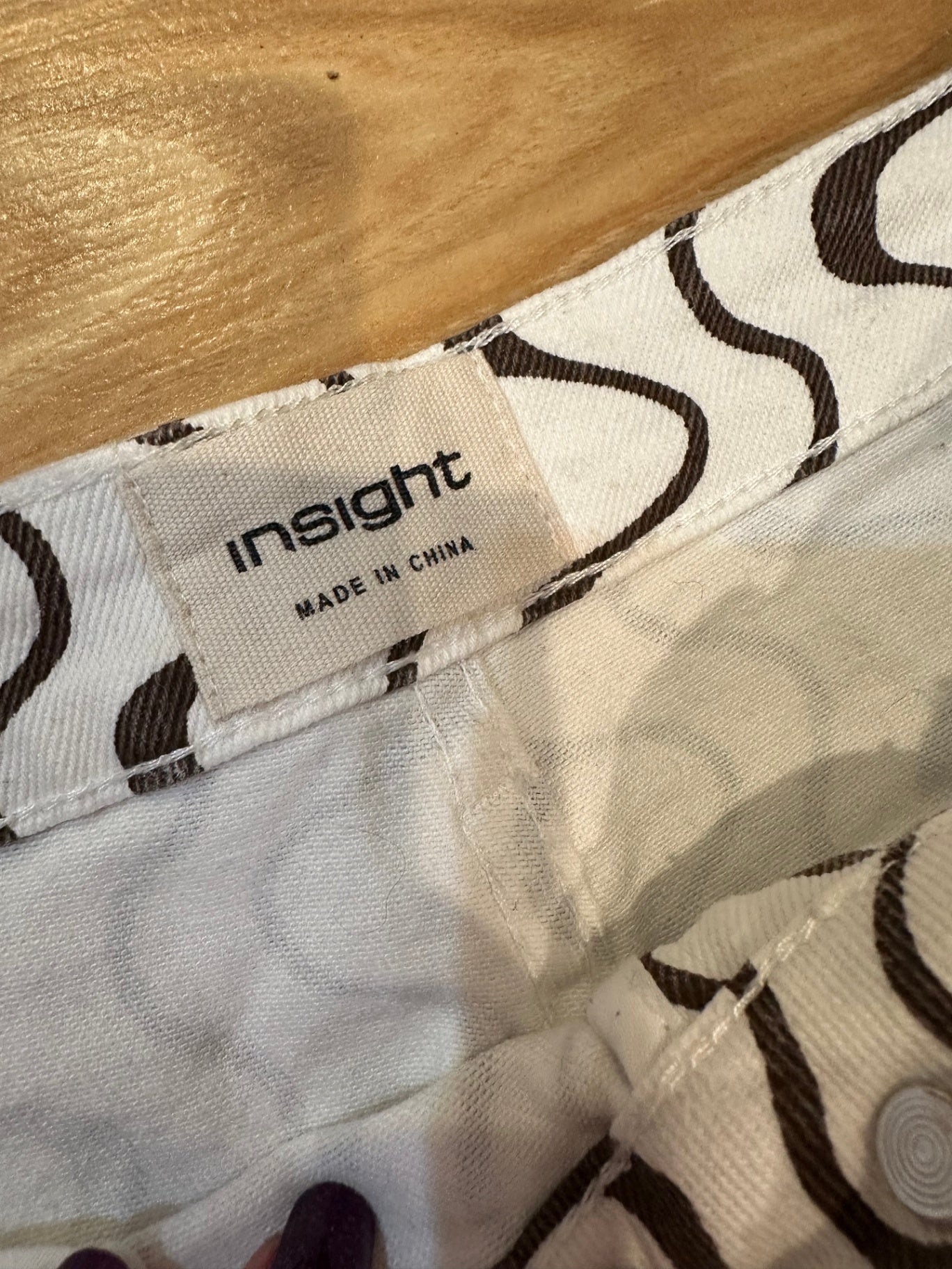 [SALE] Insight Pants - Size 30 - Cream + Brown - Kaia