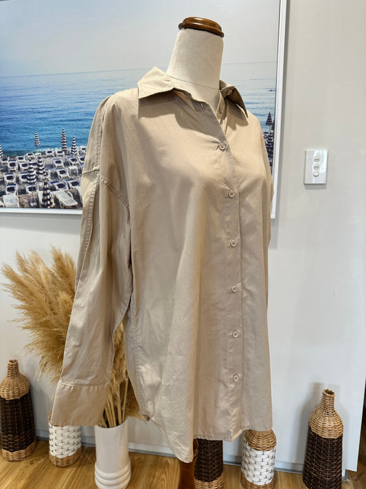 Kookai Shirt - Size 10 - Beige
