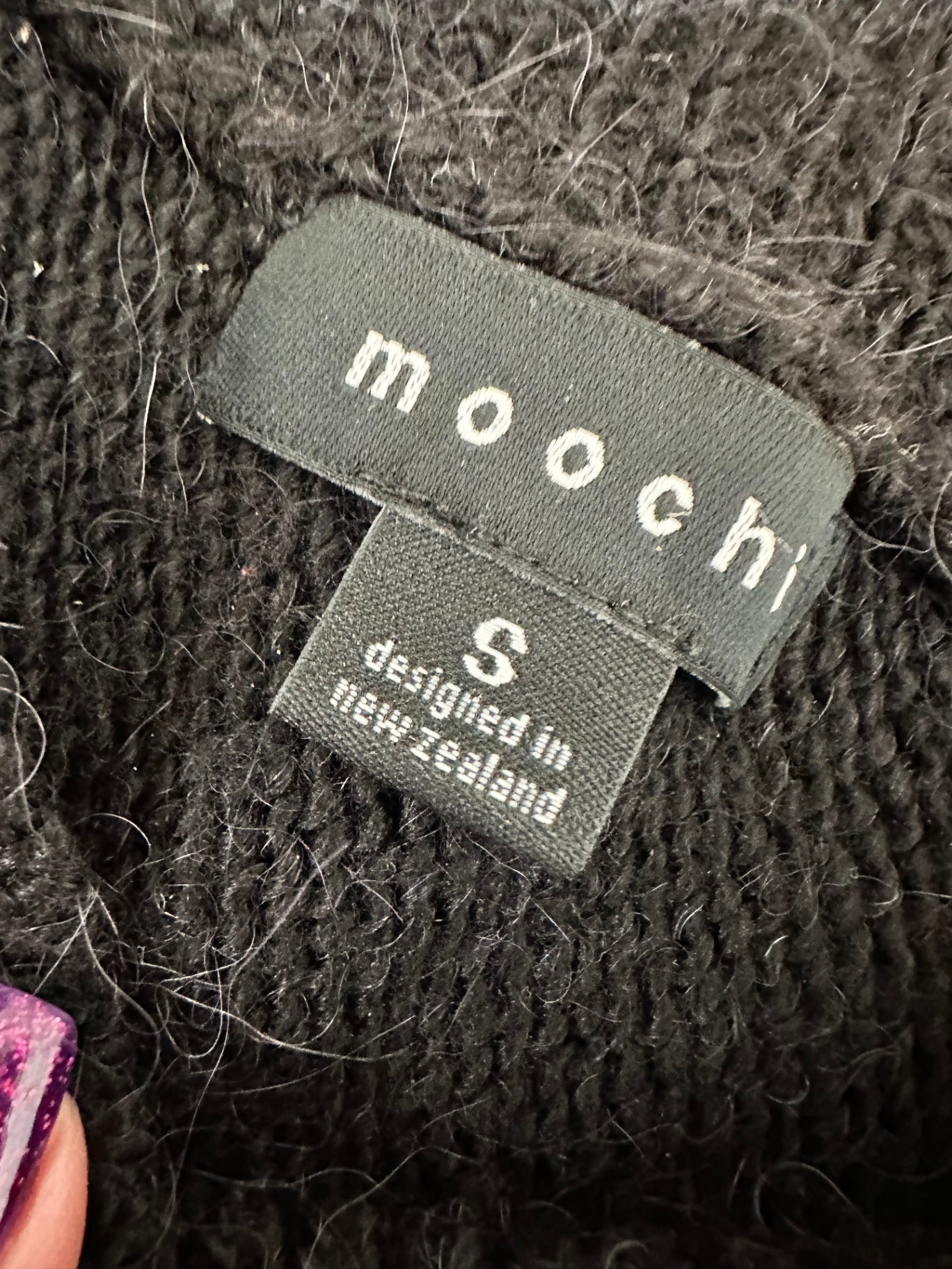 Moochi - Winter Dress - Small - Black - Wool + Alpaca Blend