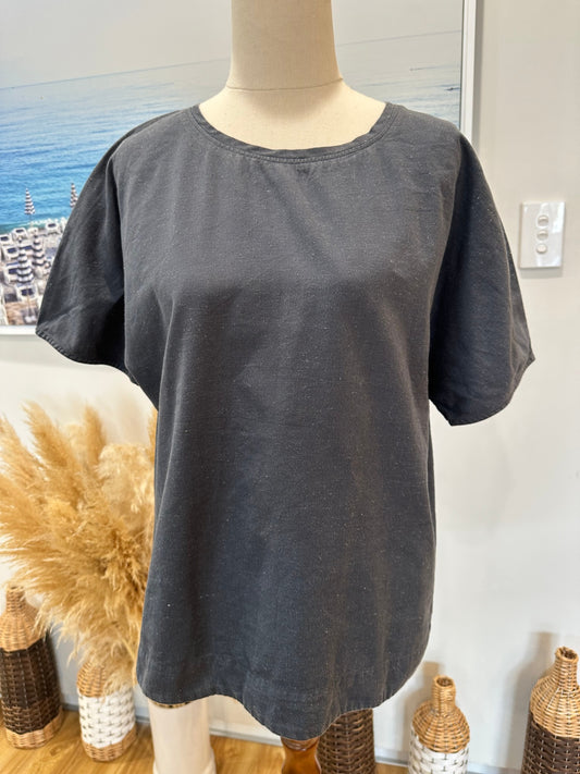 [SALE] Studio Jax - Top - Small - Grey - 48% Organic Cotton + 25% Hemp