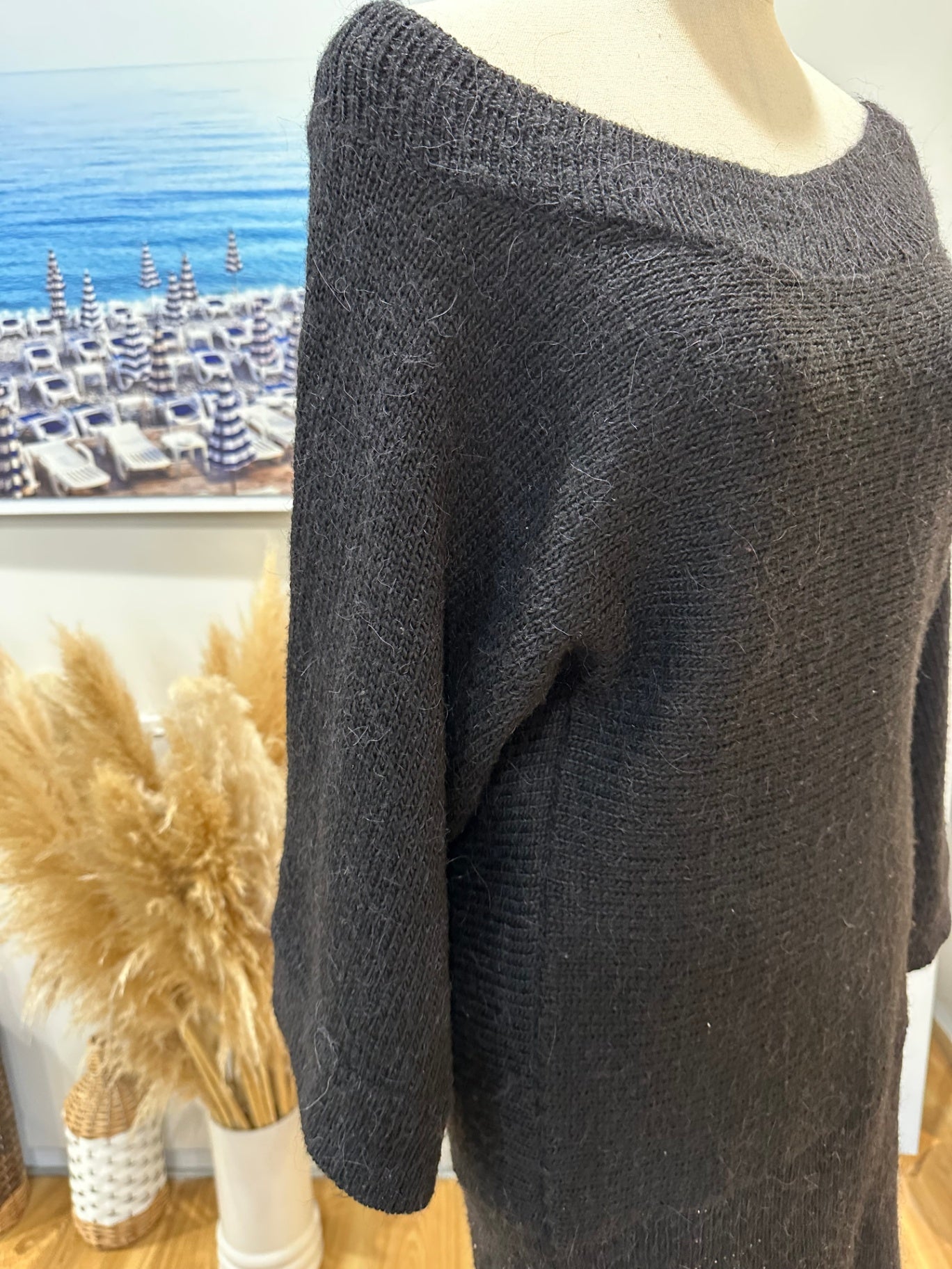 Moochi - Winter Dress - Small - Black - Wool + Alpaca Blend