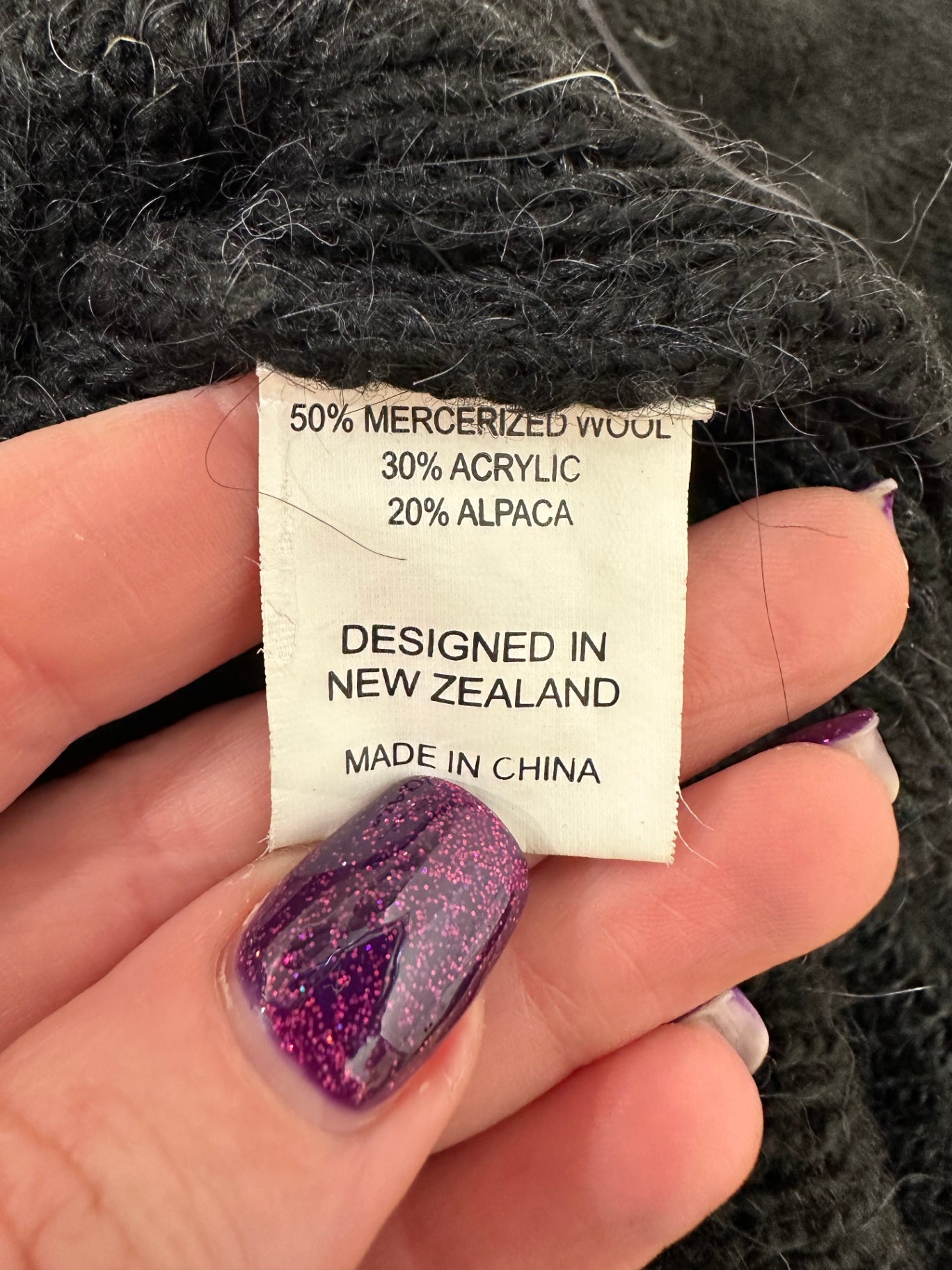 Moochi - Winter Dress - Small - Black - Wool + Alpaca Blend