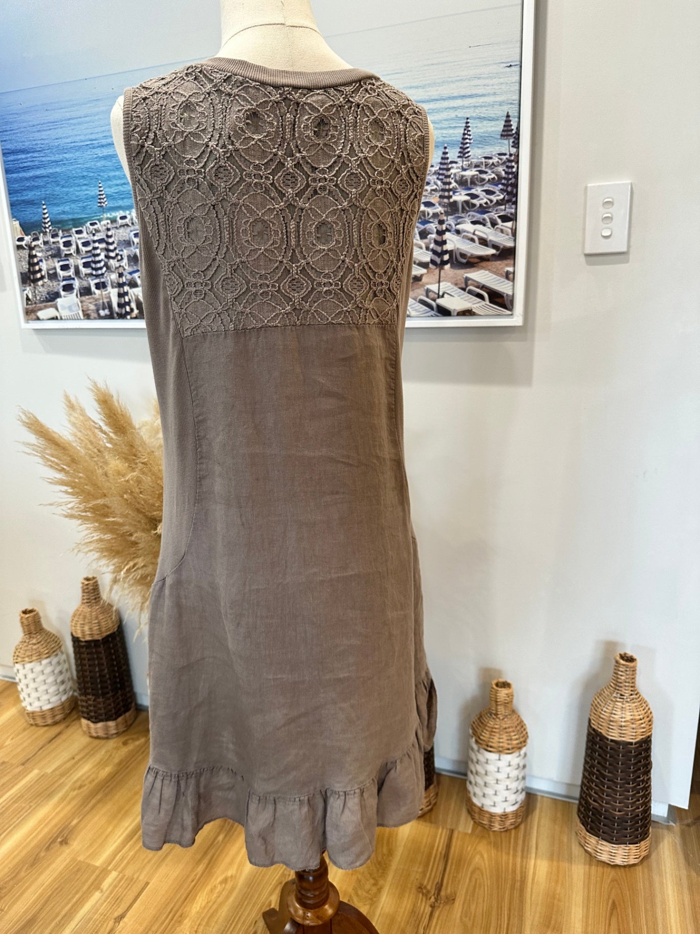 Lin Nature Dress - Made in Italy - Small