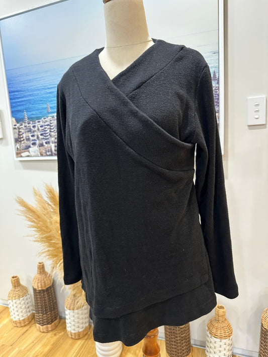 HIlary Rowley - Jumper - Size 16 - Black - Pure Merino Wool