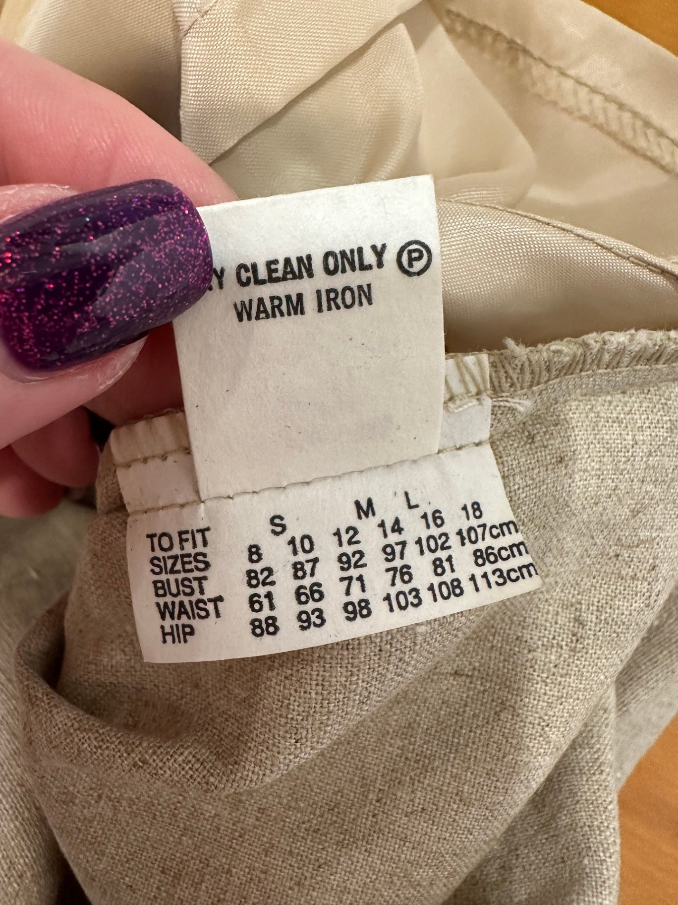 Together Blouse - Size 16 - Beige - 55% Linen + 45% Cotton