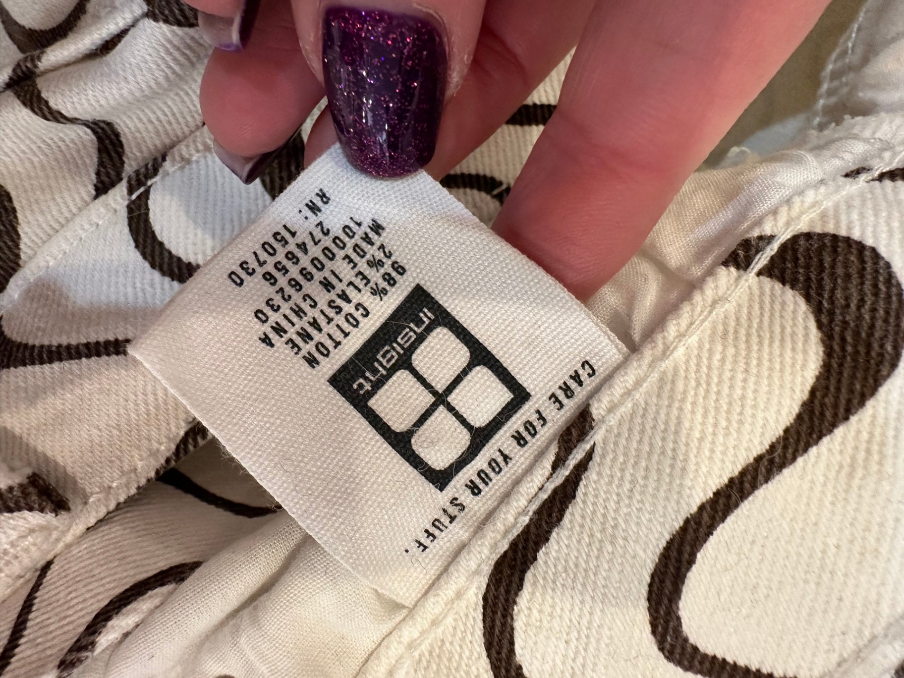 [SALE] Insight Pants - Size 30 - Cream + Brown - Kaia