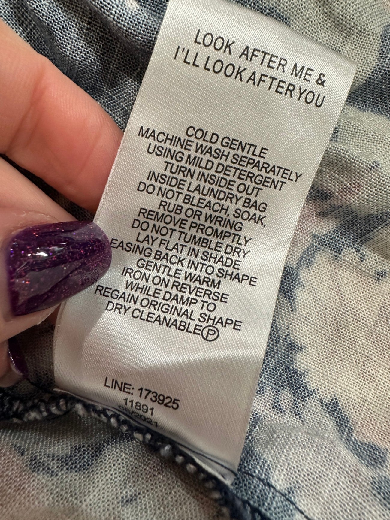 Staple + Cloth - Top - Size 12 - Blue & White - Linen Blend