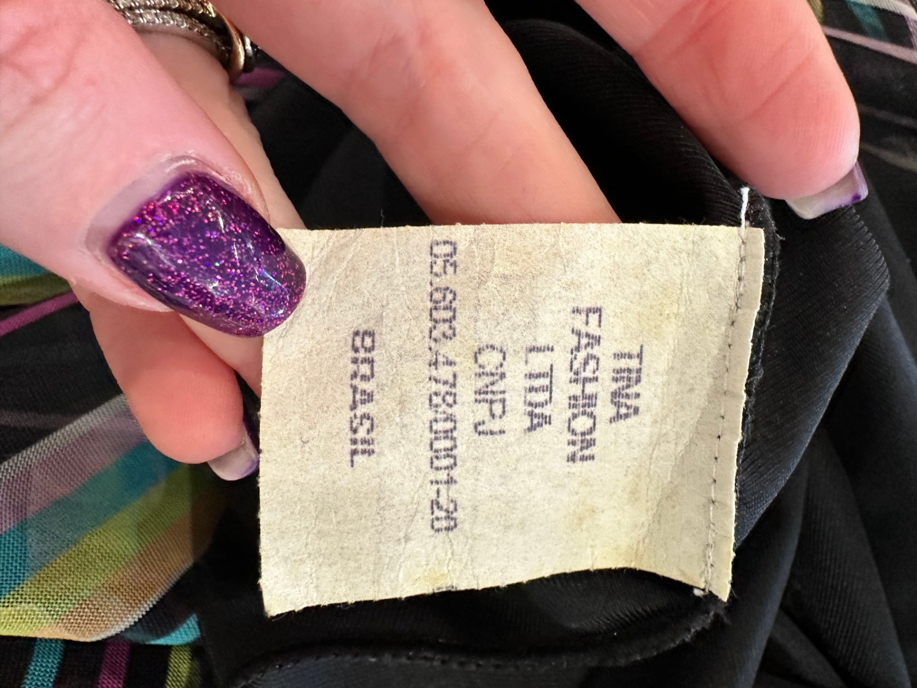 [SALE] Y2K era - Black w Pastel Stripes Dress - Extra Small