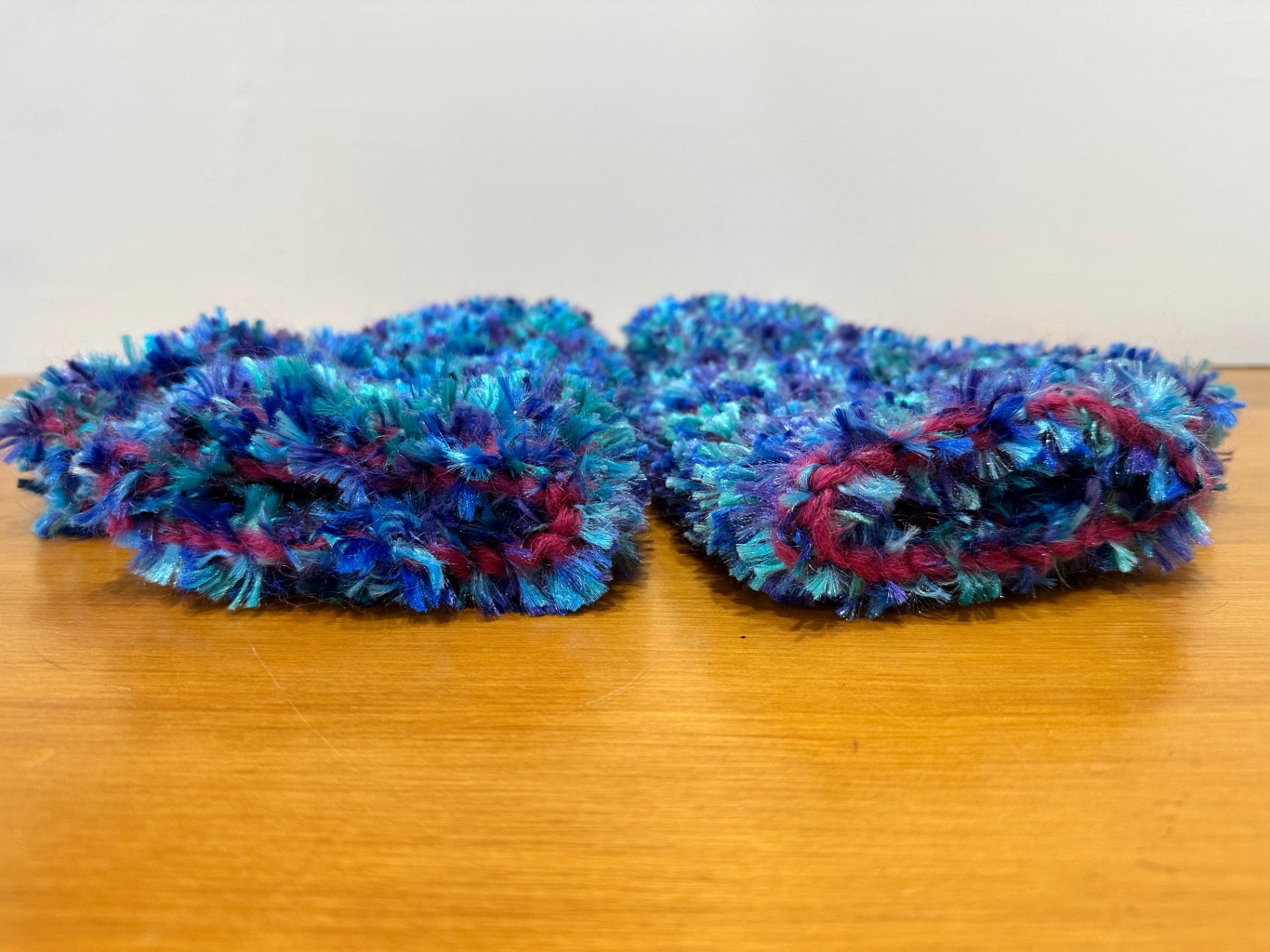 Handmade in New Brighton - Blue Textured Mittens