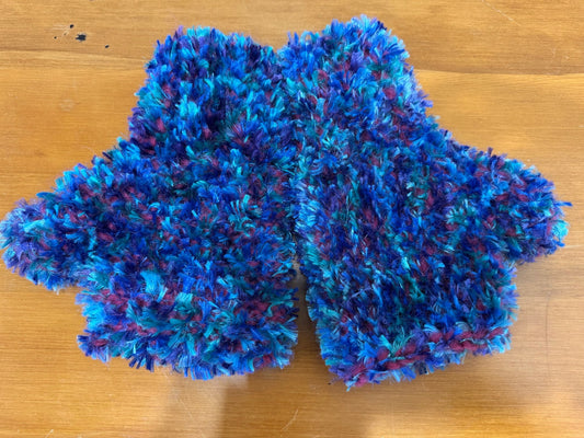 Handmade in New Brighton - Blue Textured Mittens