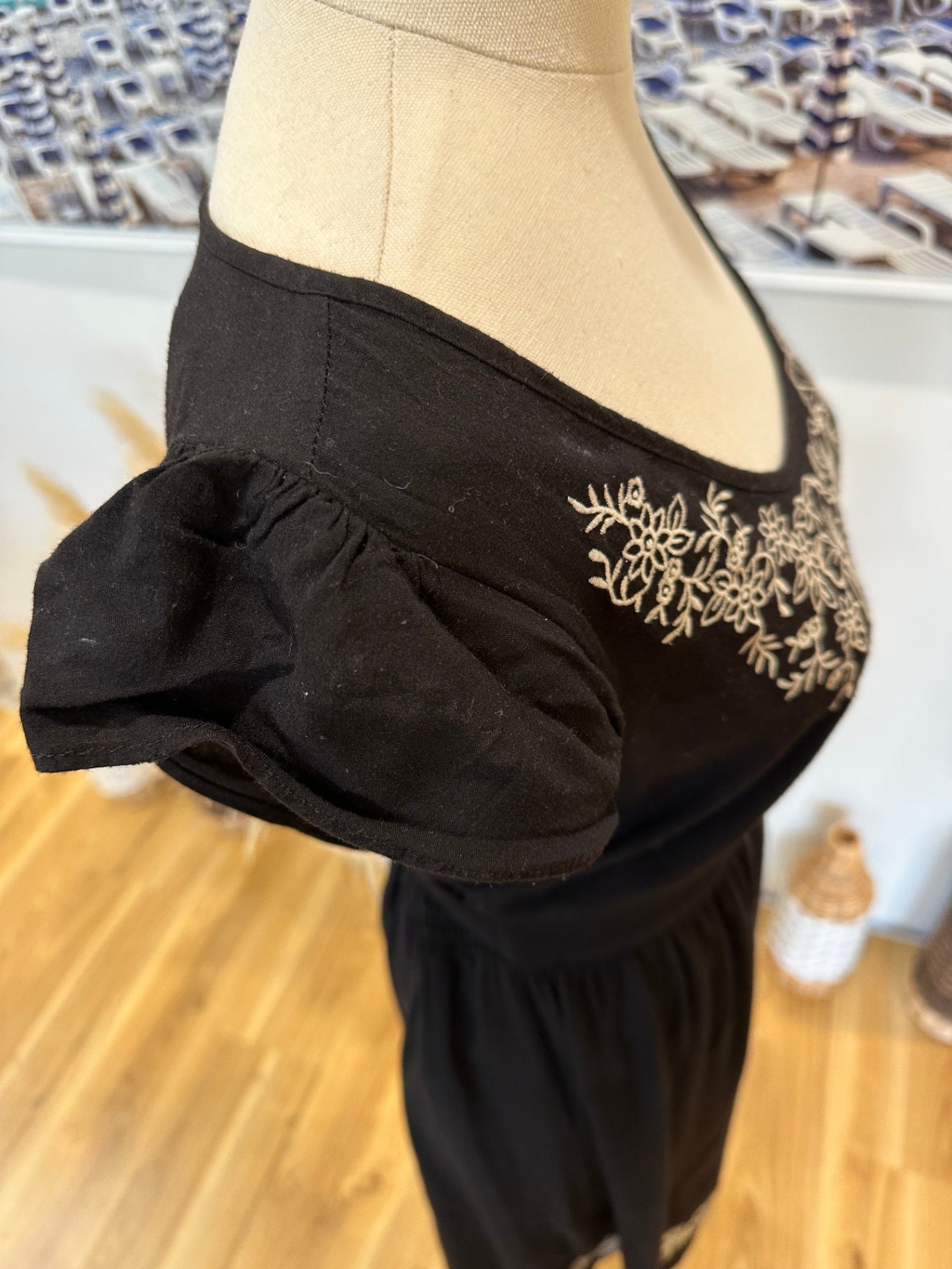 [SALE] Jeanswest - Black Boho Embroidered Dress - Size 10