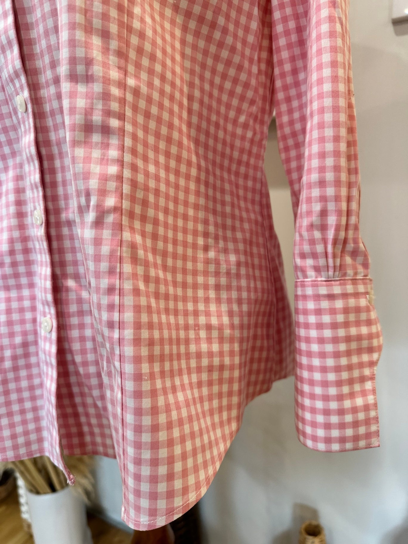 Brooks Brothers - Blouse - Small - Pink and white Gingham
