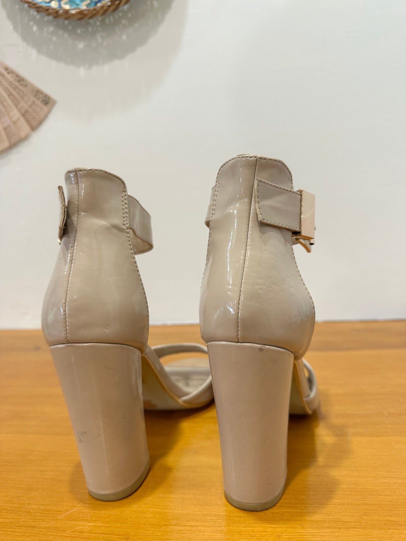 [SALE] Koi Footwear - Sandal Heels - Size 39 - Beige + Gold