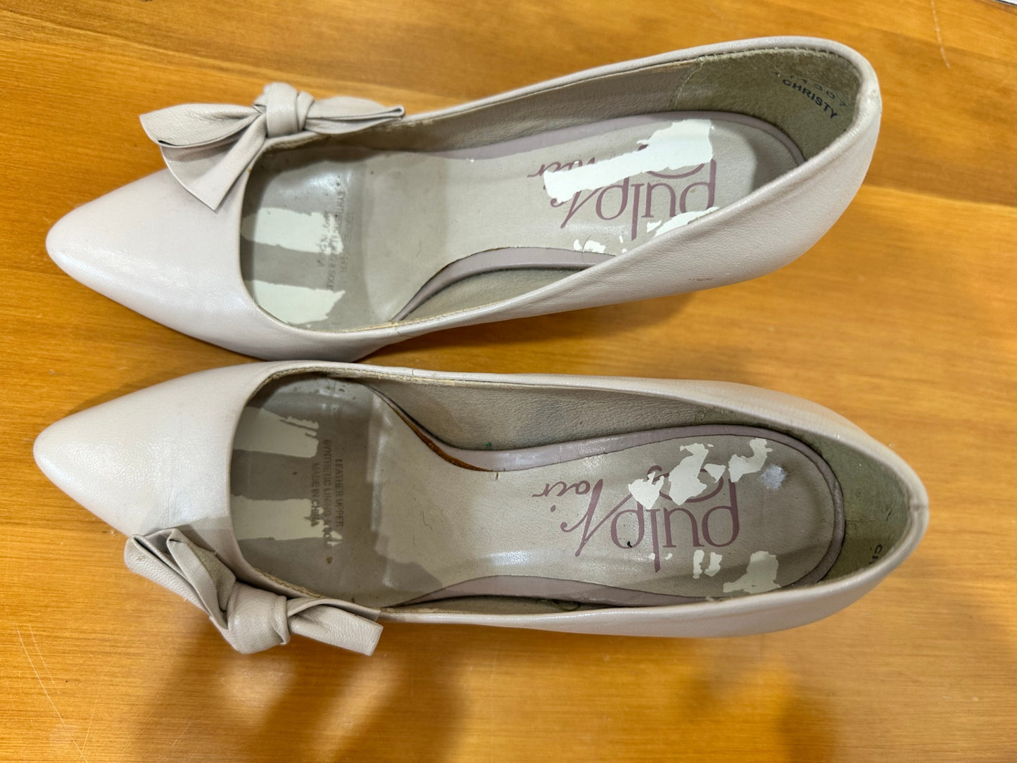 [SALE] Pulp Noir Heels - Size 36 - Nude w Bow Feature