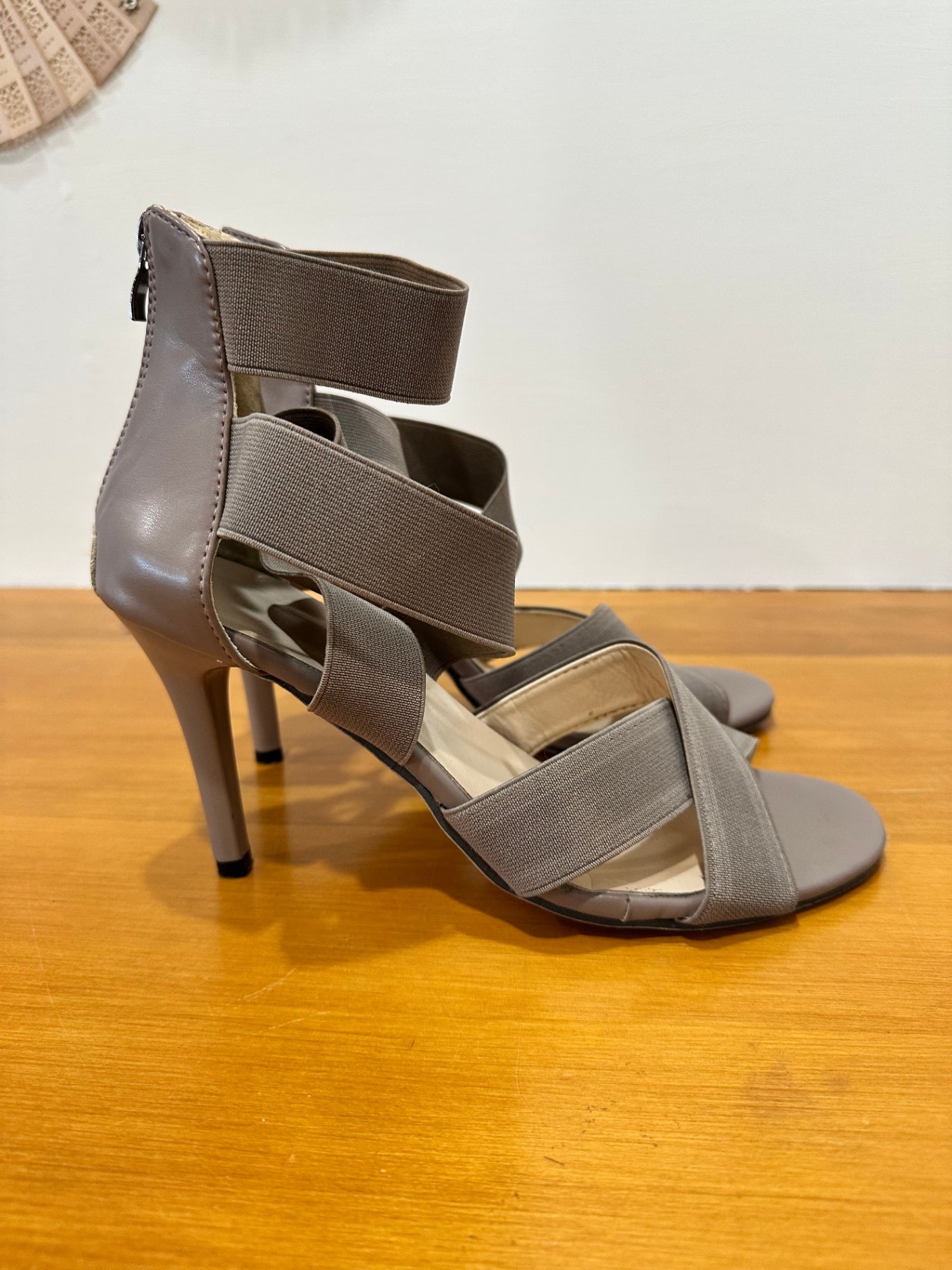 [SALE] Strappy Heels - Taupe - Size 39