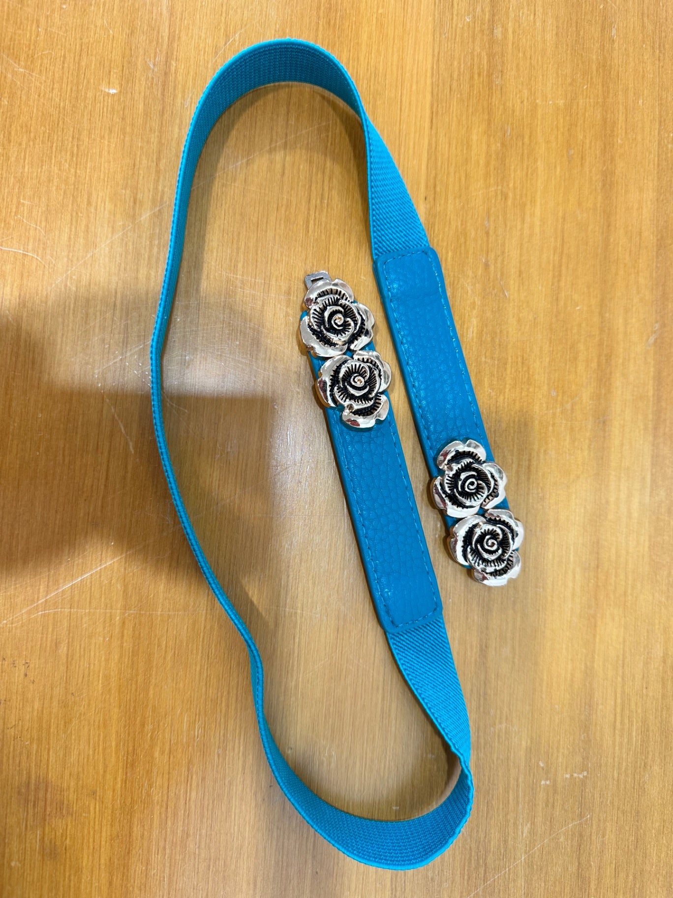 Dangerfield - Belt - Small Teal w Rose 
