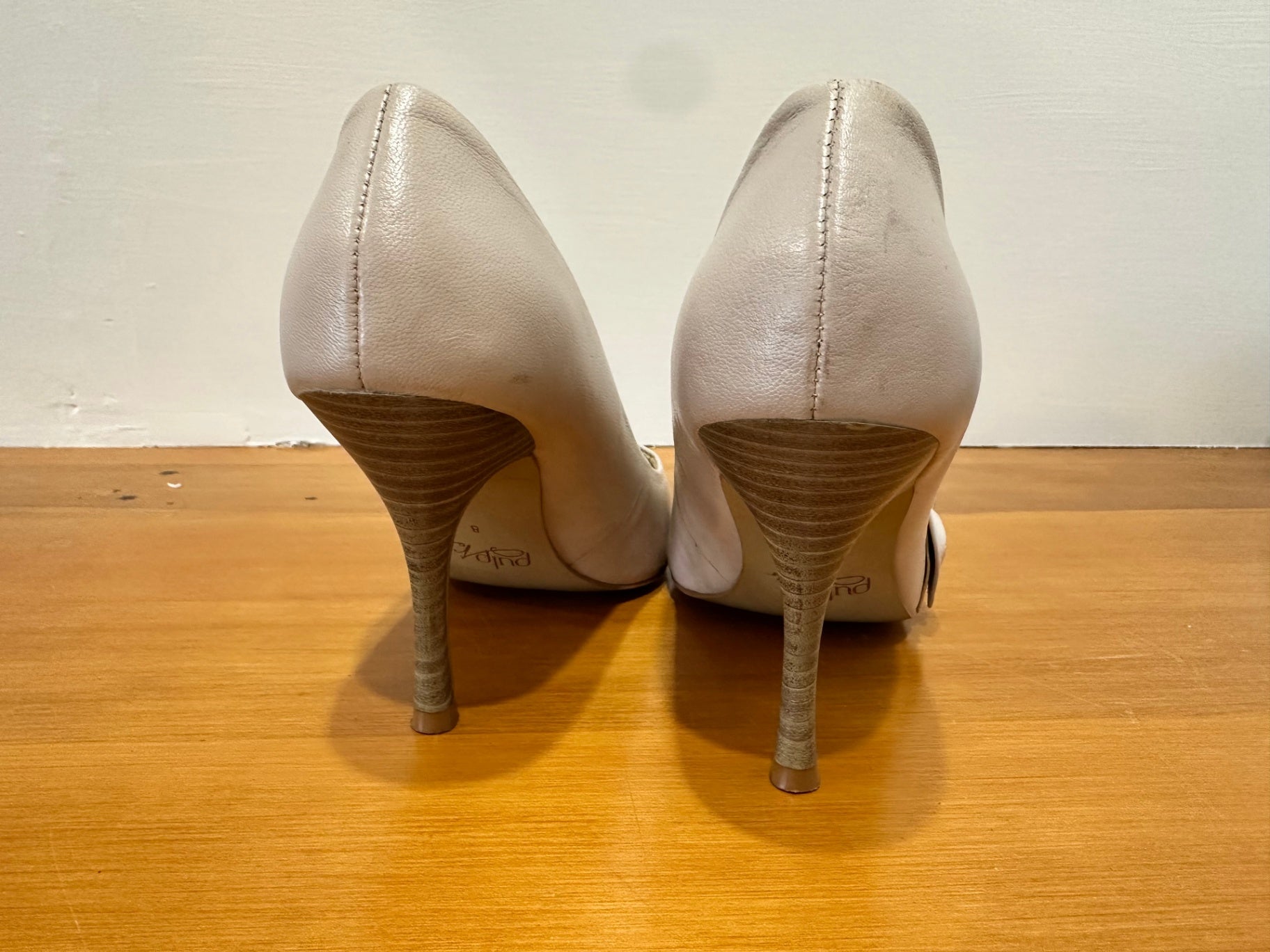 [SALE] Pulp Noir Heels - Size 36 - Nude w Bow Feature