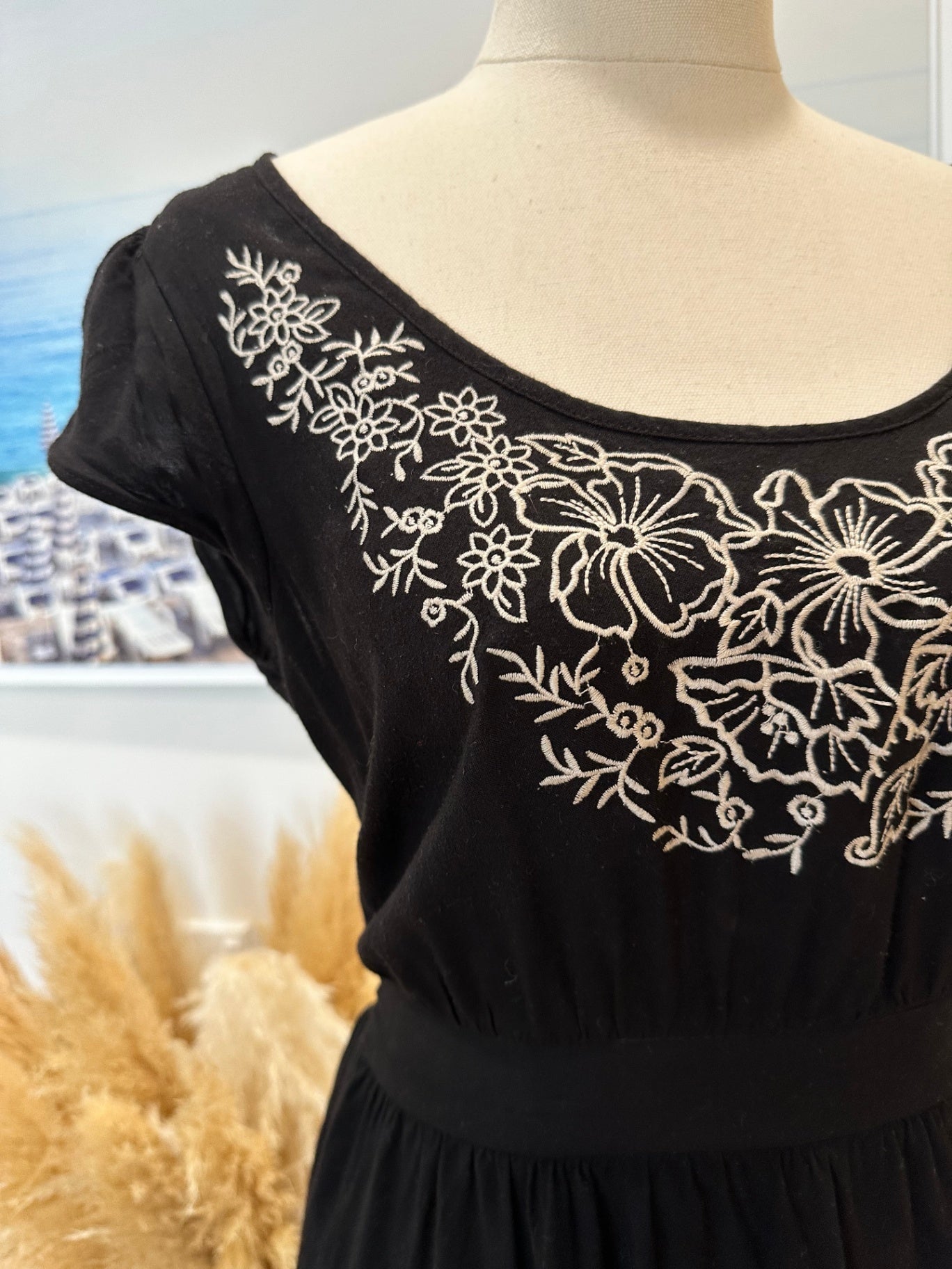 [SALE] Jeanswest - Black Boho Embroidered Dress - Size 10