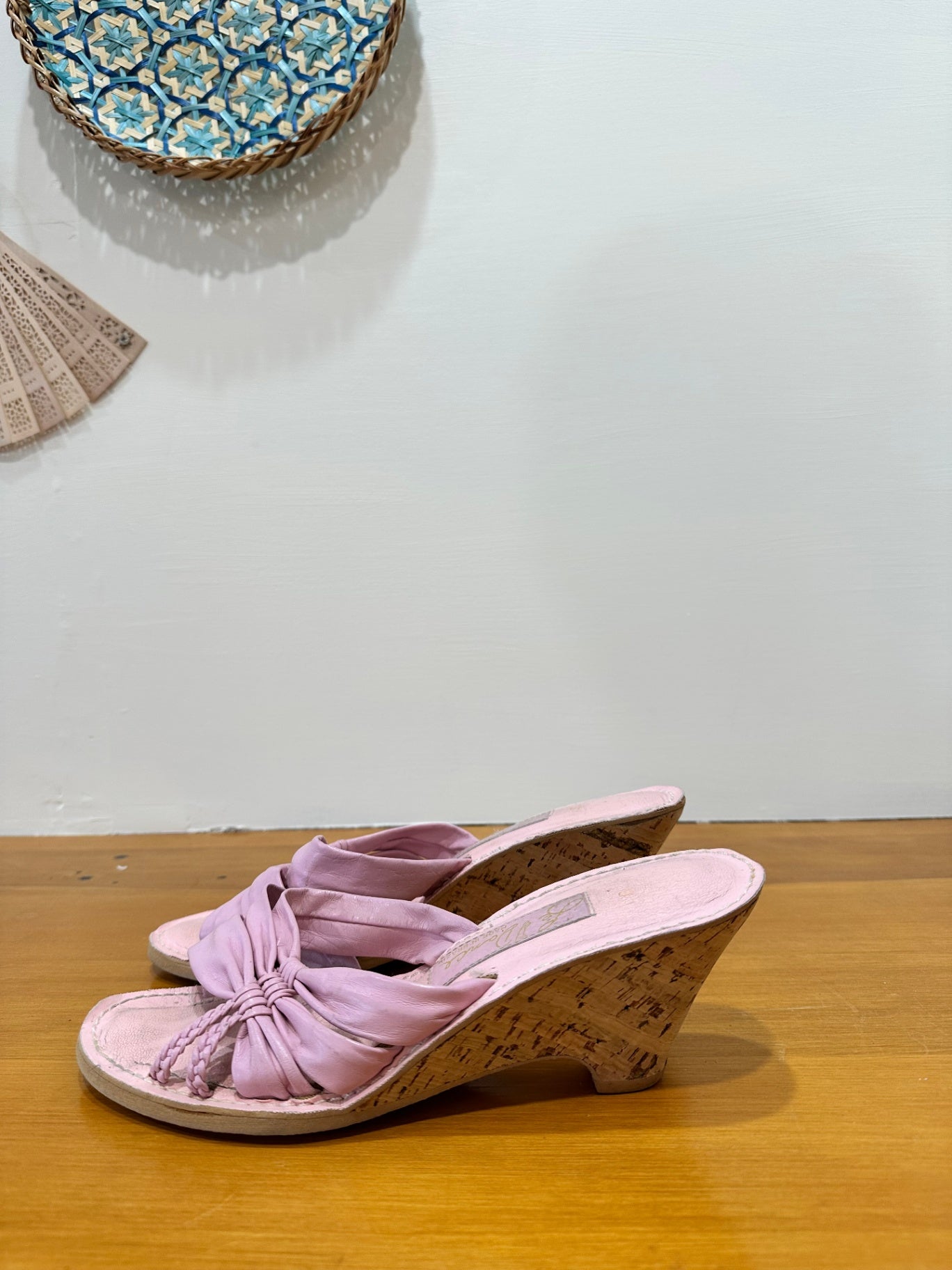[SALE] Summer Sandals - Pink Cork Sole - Size 8
