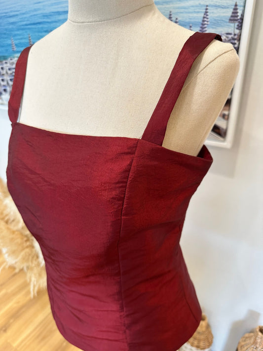 Formal Top - Small / Medium - Burgundy