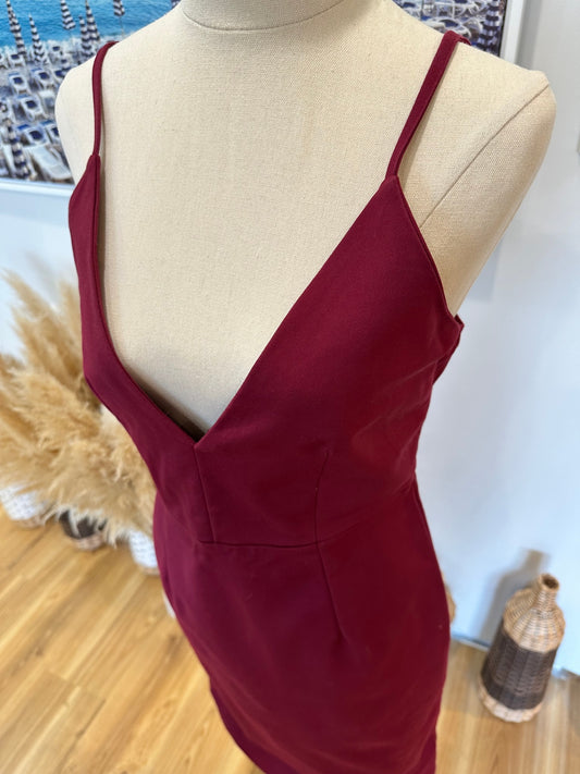 [SALE] Luvalot Dress - Size 12 - Burgundy