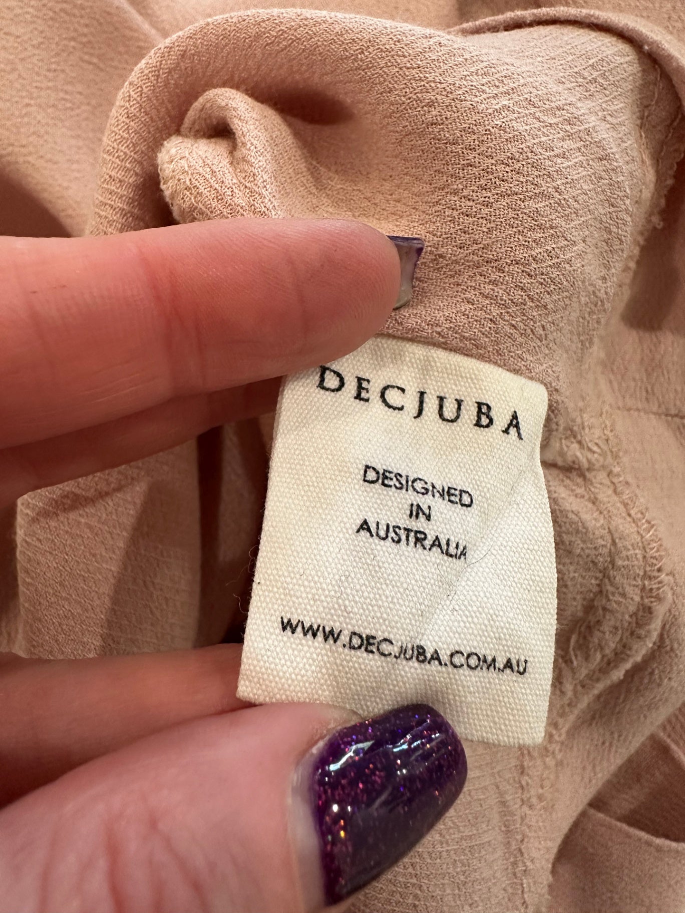 Decjuba Blouse - Size Small - Pale Pink