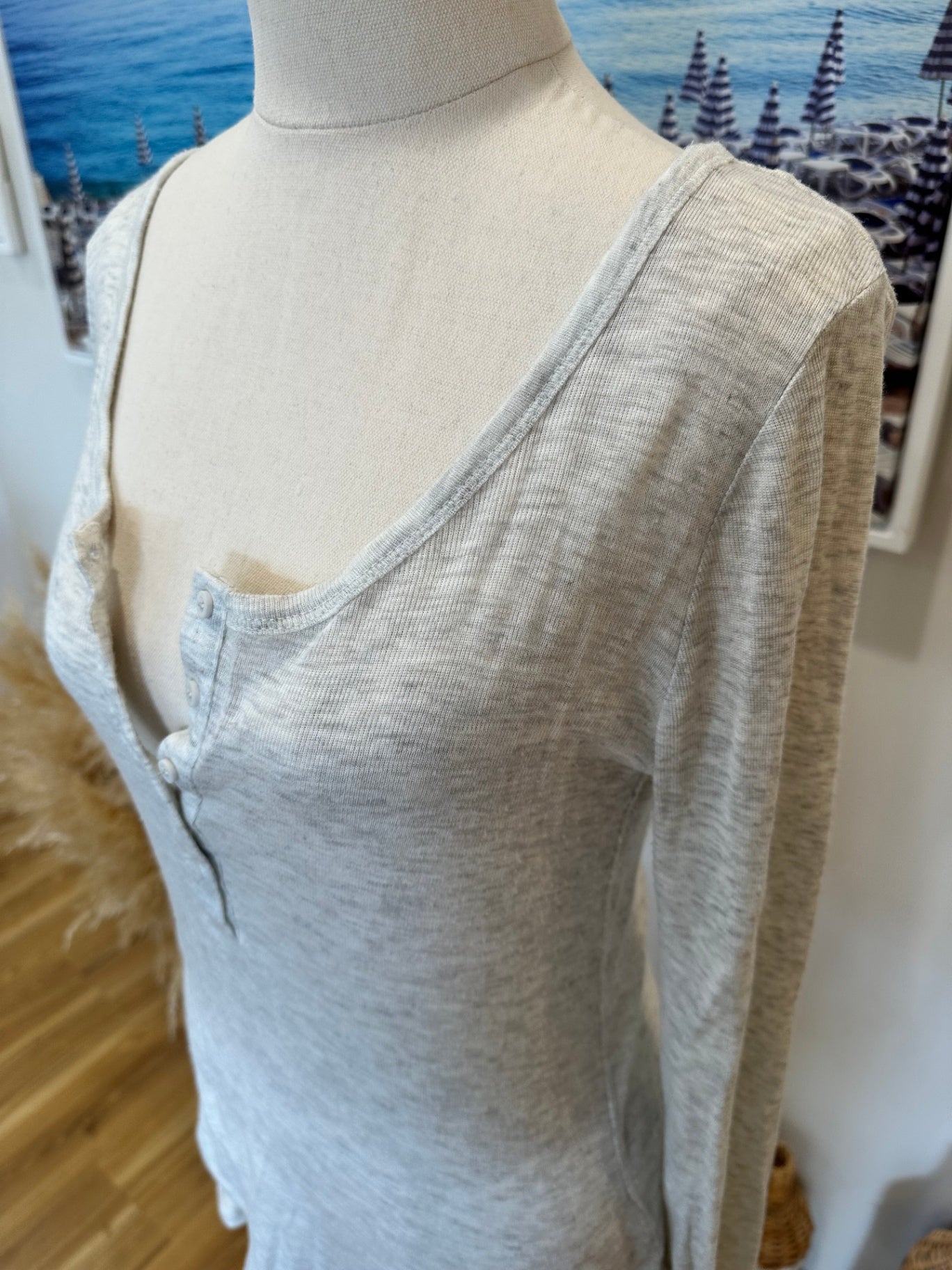 Witchery - Henley Top - Extra Small - Grey