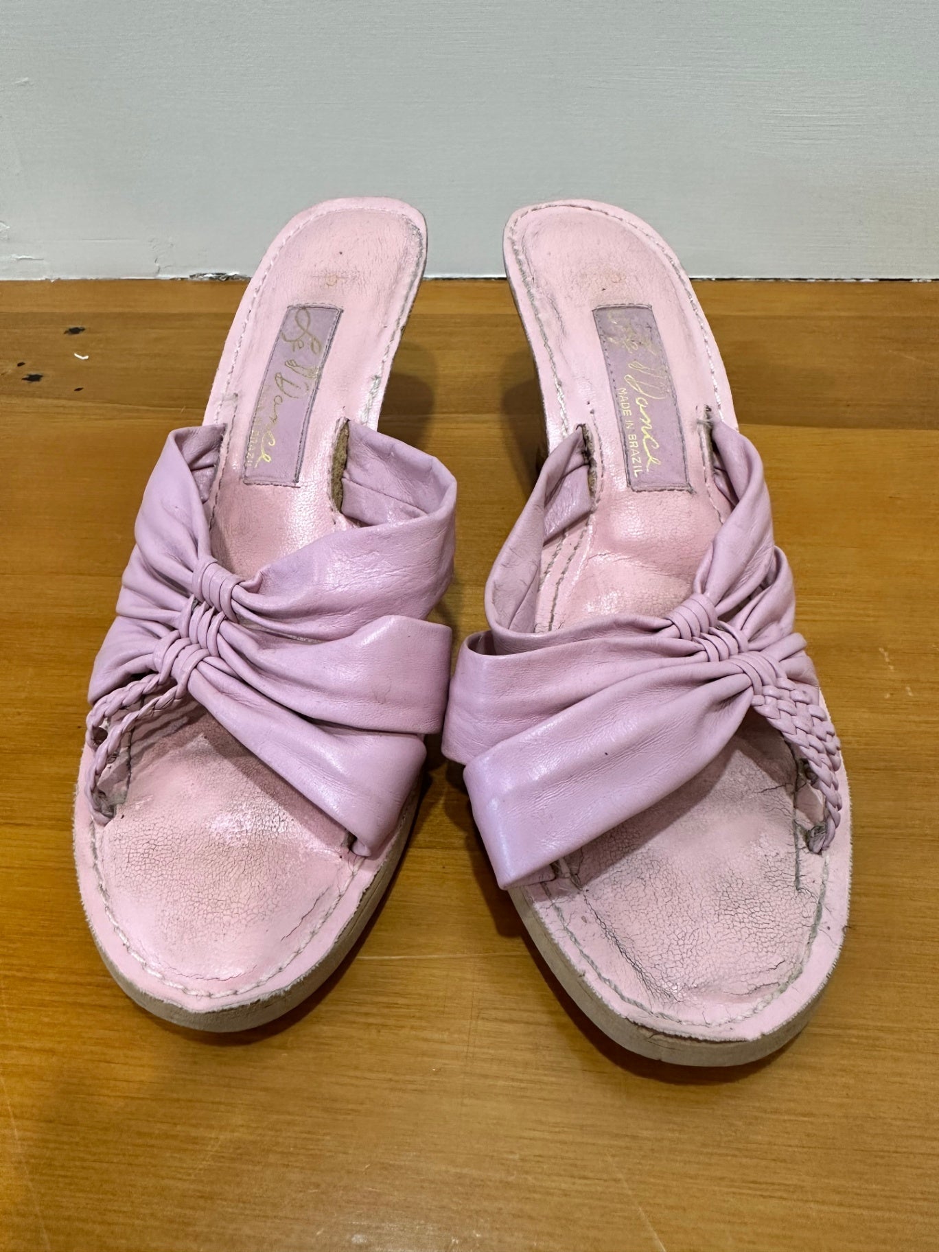 [SALE] Summer Sandals - Pink Cork Sole - Size 8