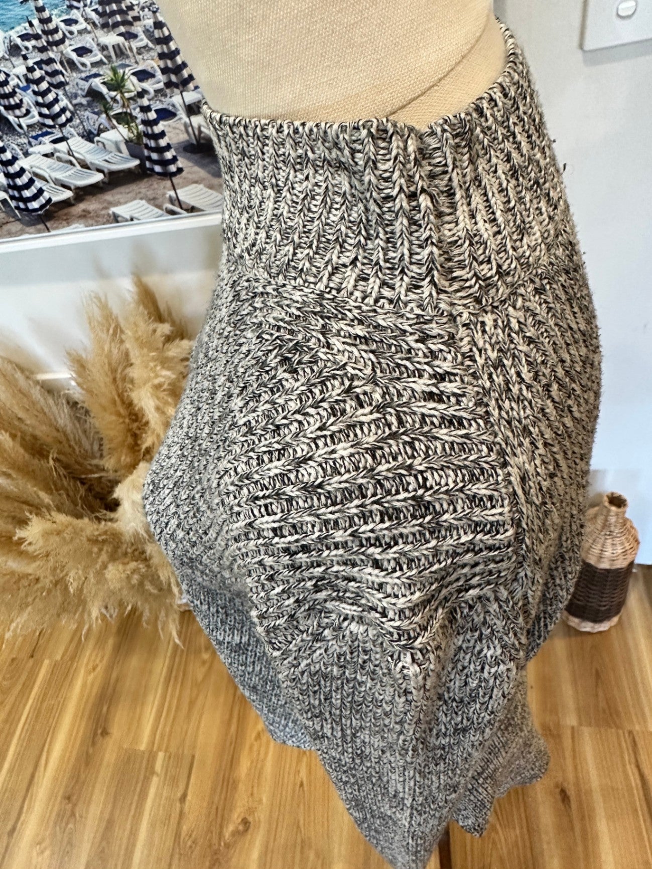 Bohemian Jumper - Small - Black + White