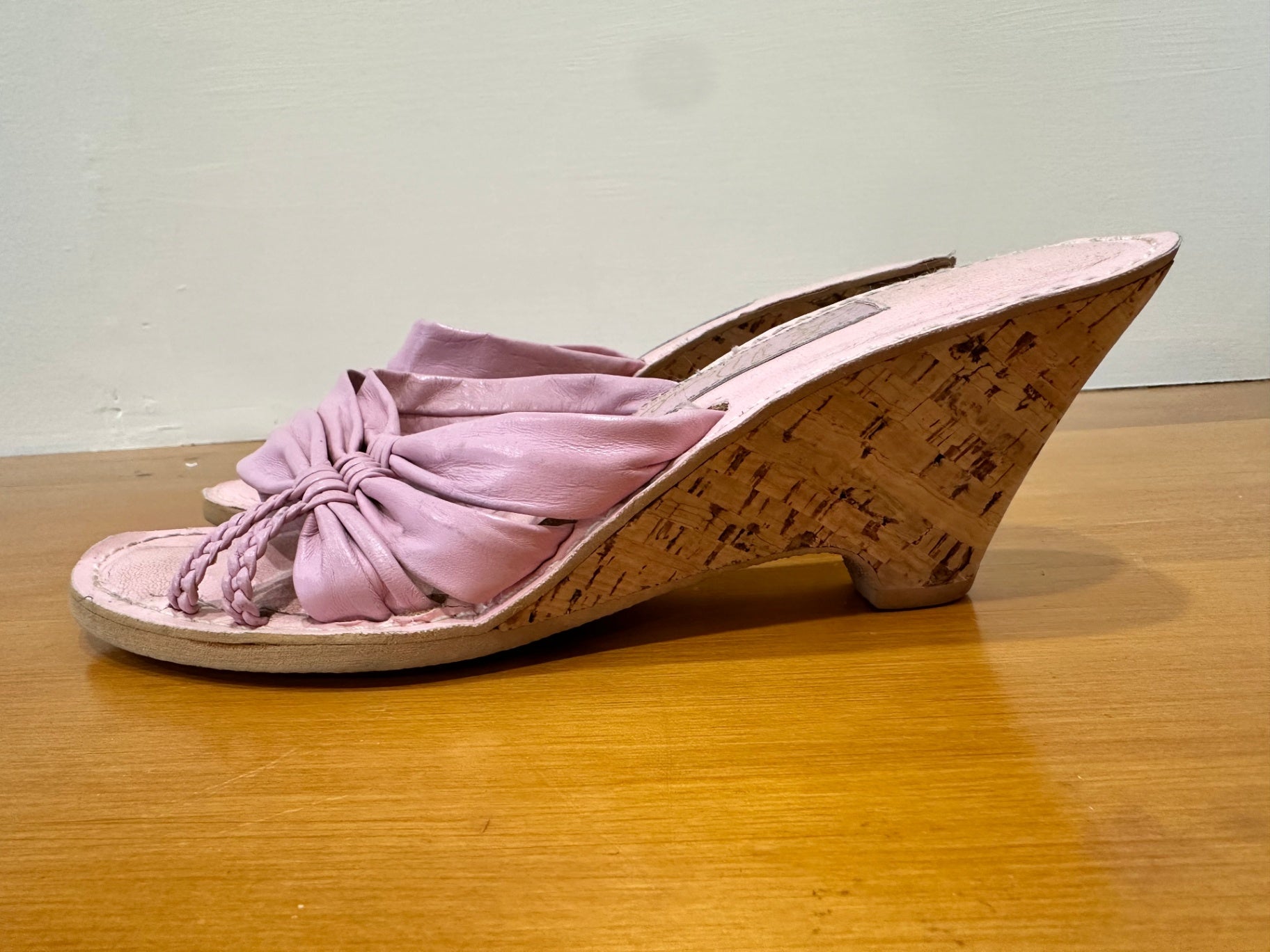 [SALE] Summer Sandals - Pink Cork Sole - Size 8