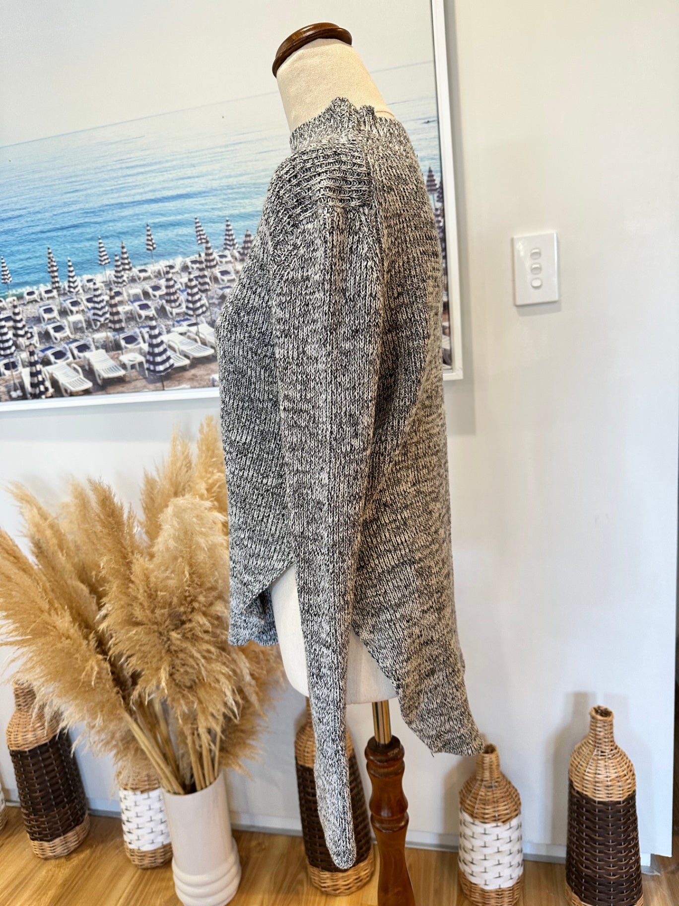 Bohemian Jumper - Small - Black + White