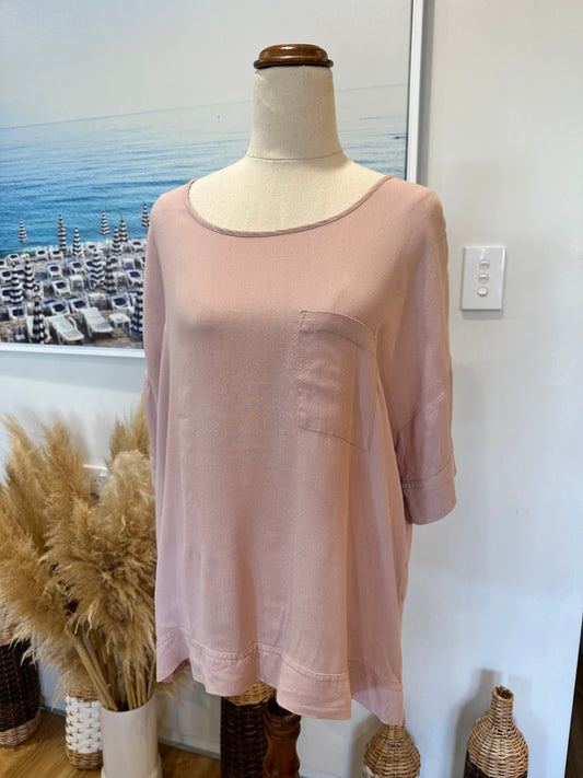 Decjuba Blouse - Size Small - Pale Pink