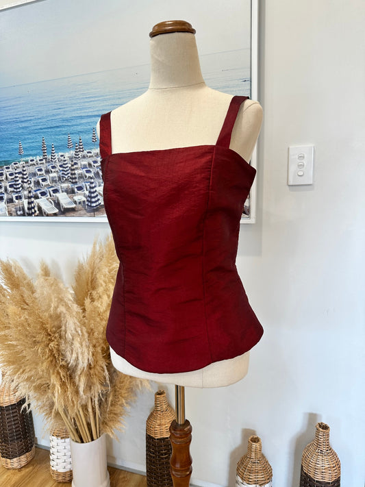 Formal Top - Small / Medium - Burgundy