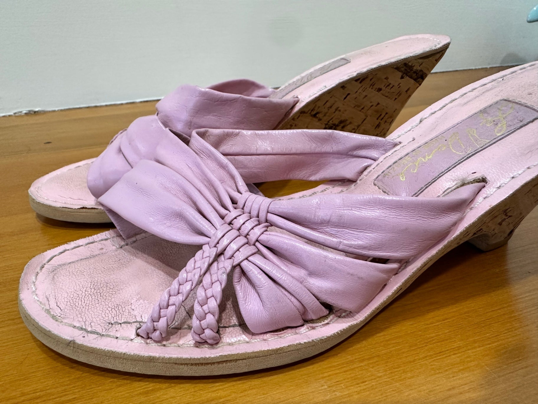 [SALE] Summer Sandals - Pink Cork Sole - Size 8
