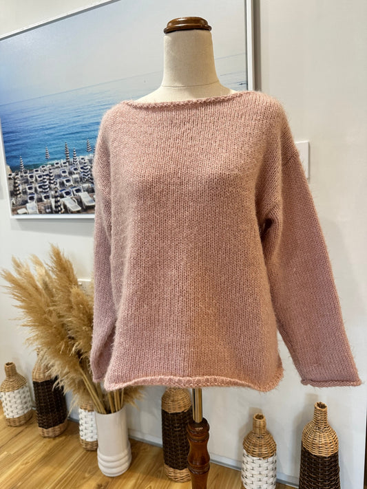 Fluffy Jumper - Pink - Large