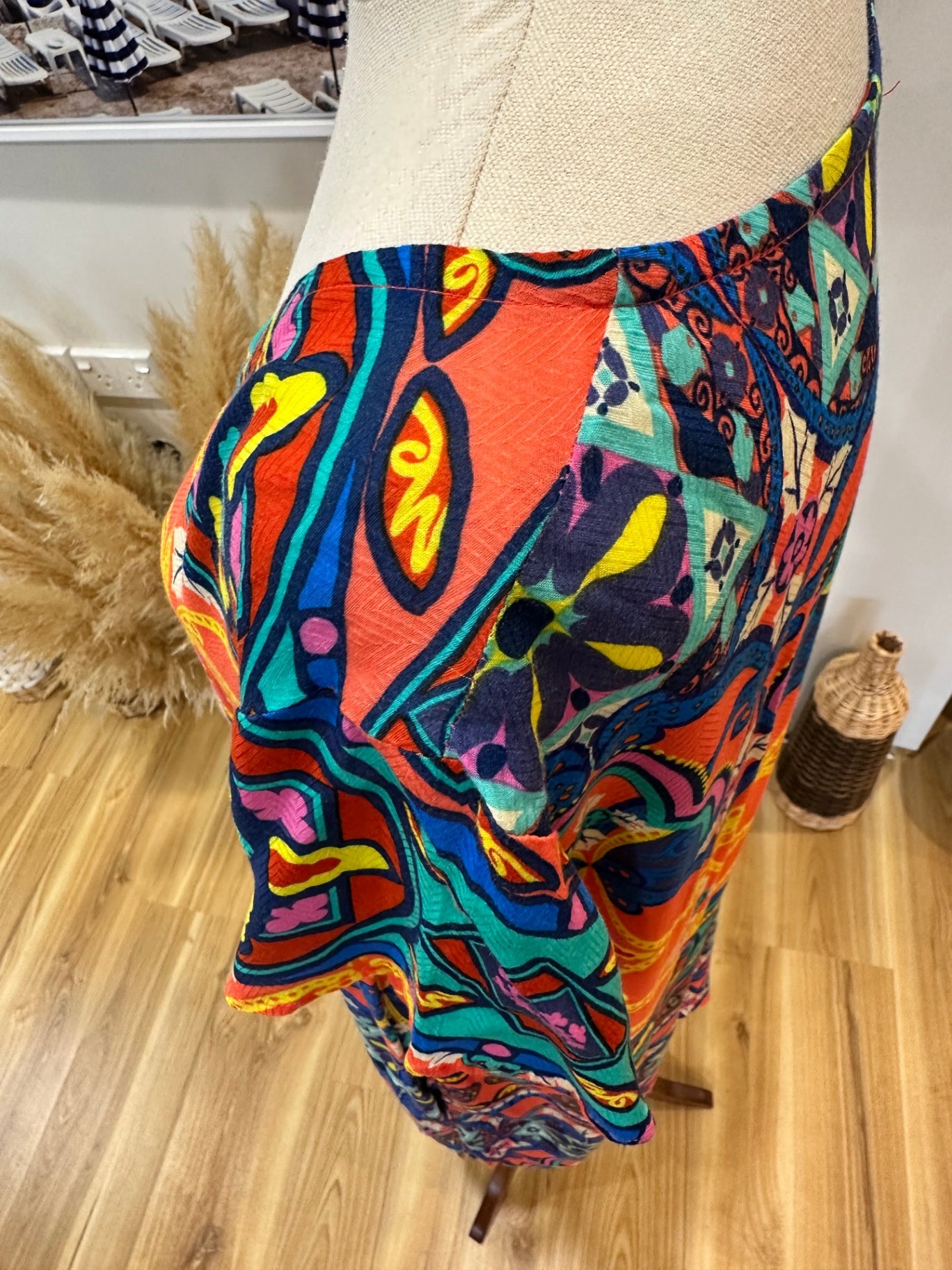 [SALE] Red Lotus - Tropical Inspired Dress - Extra Large