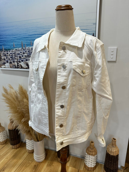 Siren - Denim Jacket - Size 16 - White