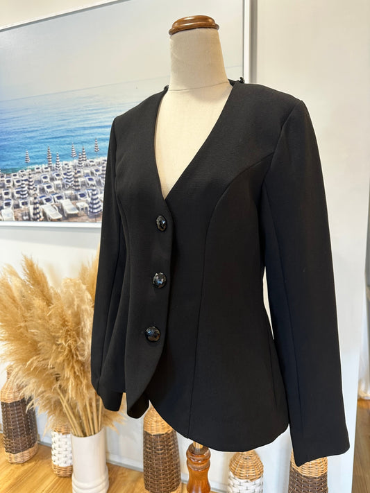 Annah Stretton - Evening Blazer - Small - Black with Jewel features
